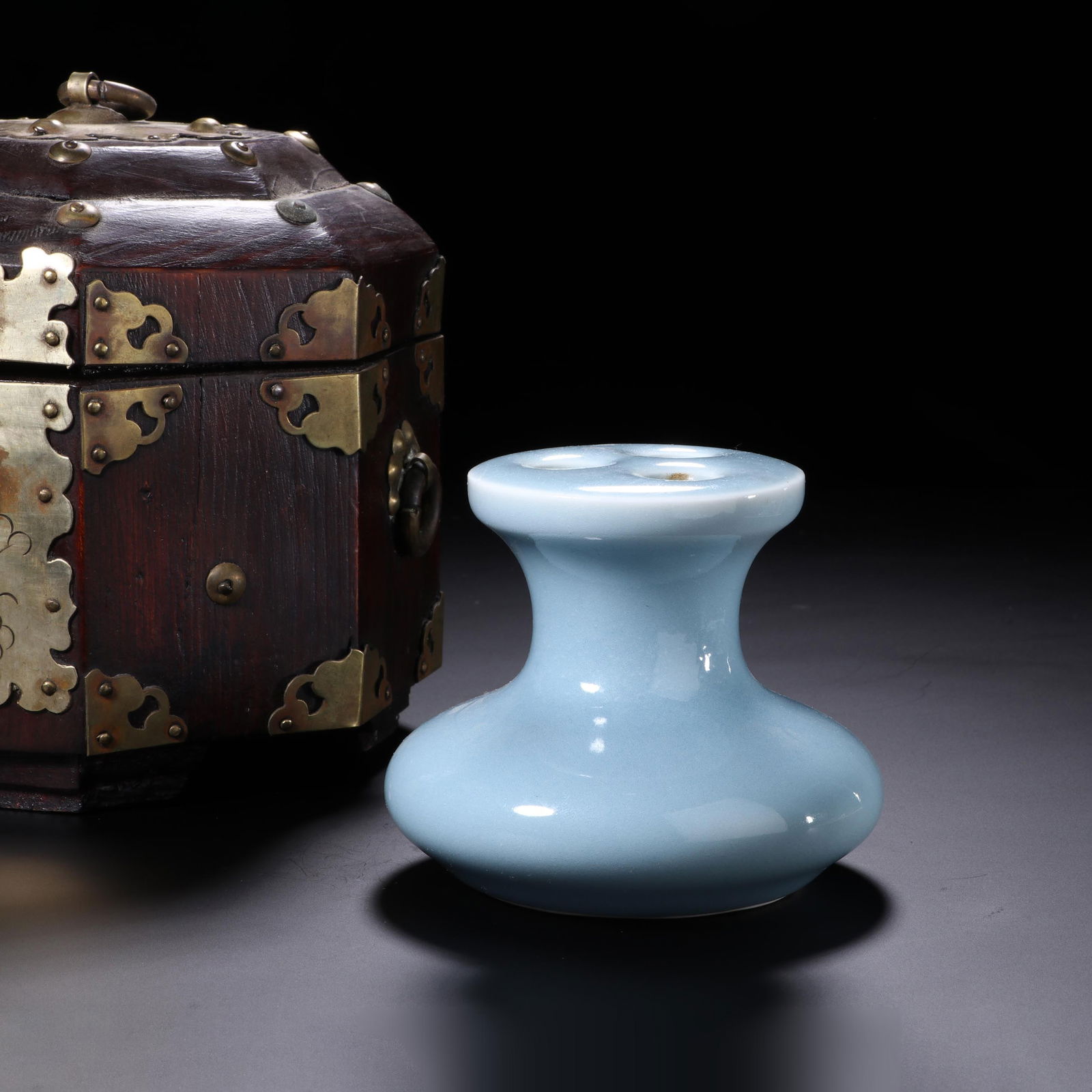 Blue-Glazed "Incense-Stick-Holder" (1 of 7)