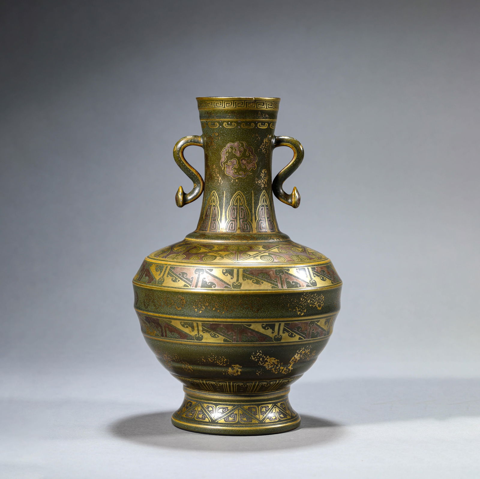 Tea-Dust-Glazed "Double-Handled" Vase: Name Tea-Dust-Glazed "Double-Handled" Vase Dimensions Diam.16.3cm Height:25.8cm Condition Additional photographs and condition reports are available upon request as a courtesy to our