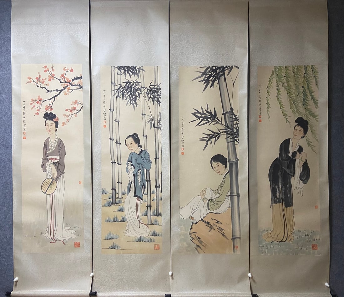 Xu Beihong mark, Chinese painting?: Name Xu Beihong mark, Chinese painting? Dimensions 136x44x4cm Condition Additional photographs and condition reports are available upon request as a courtesy to our clients. Any con