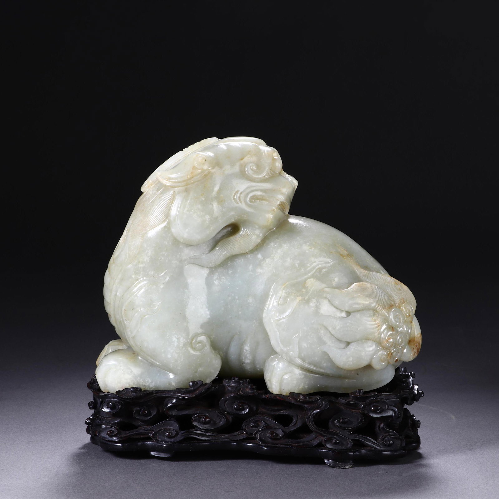 Carved-Jade "Mythical Beast" (1 of 9)