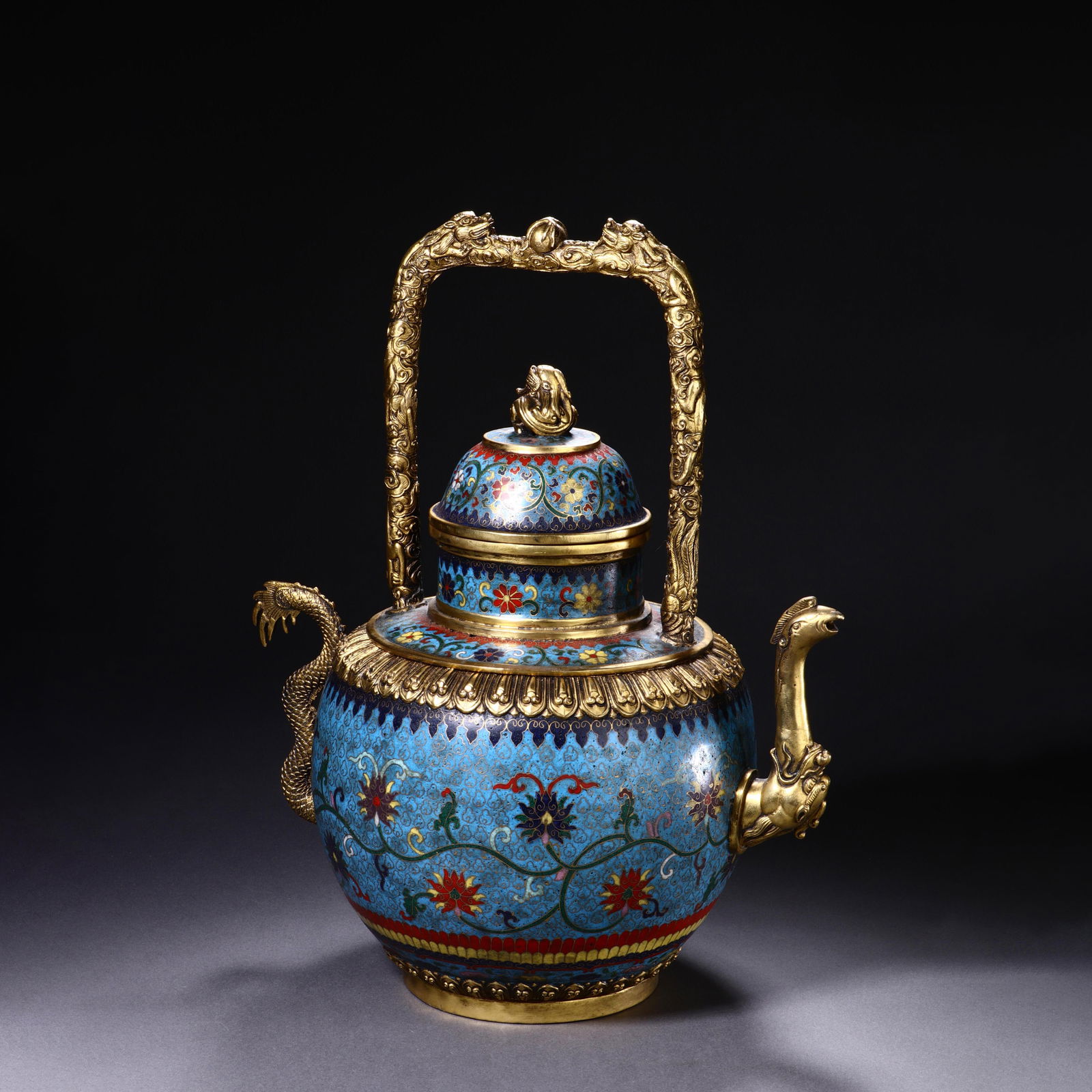 Cloisonne-Enamel "Loop-Handled" Pot (1 of 10)