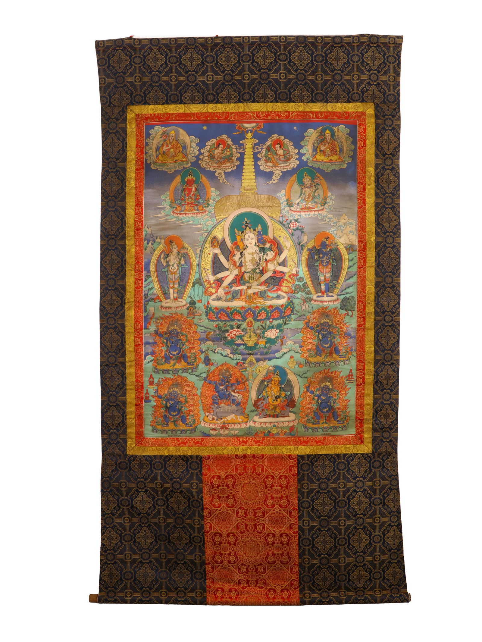 Embroidered "Buddha" Thangka: Name Embroidered "Buddha" Thangka Dimensions Length:107cm Width:73cm Condition Additional photographs and condition reports are available upon request as a courtesy to our clients. A