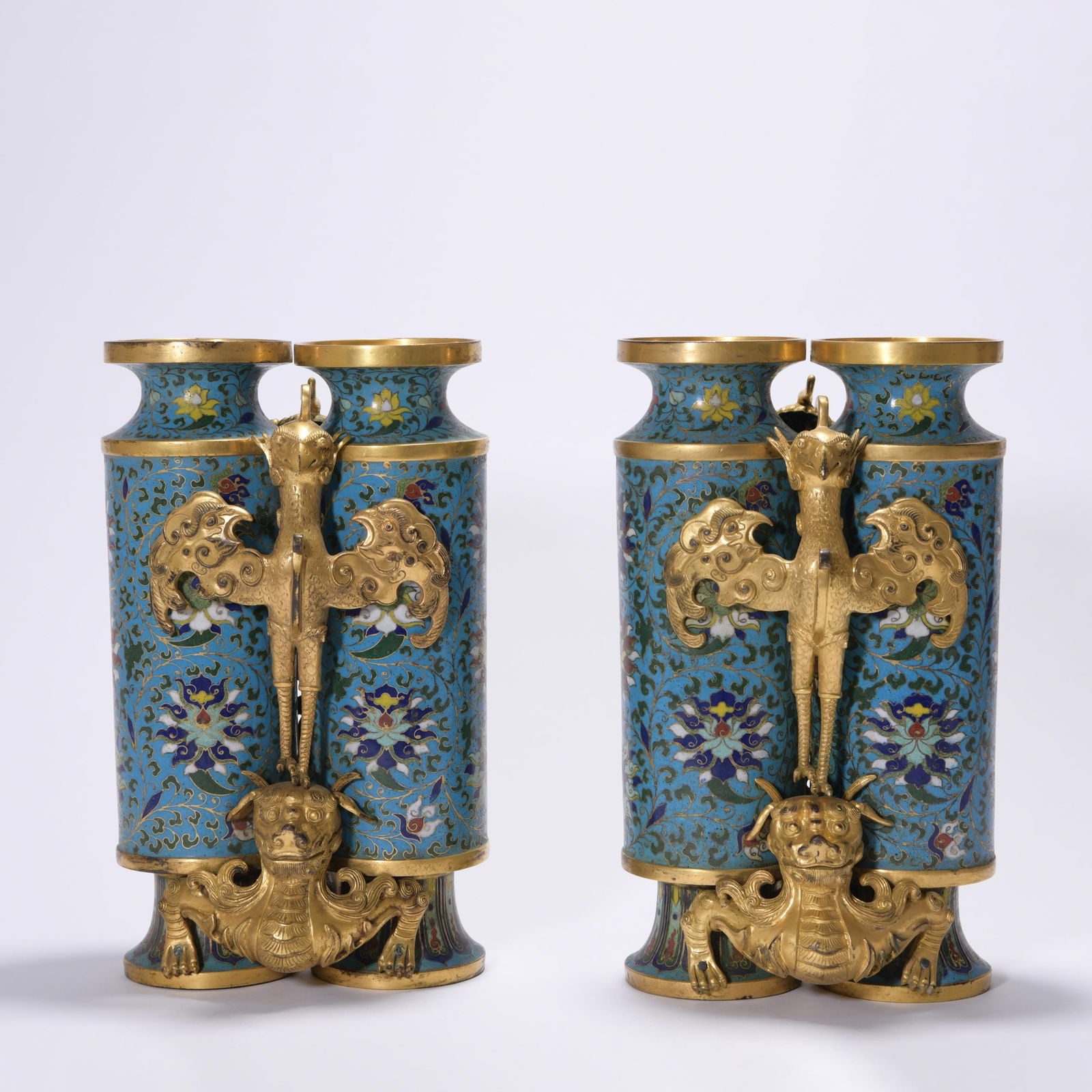 Pair Of Cloisonne-Enamel "Hero" Vases: Name Pair Of Cloisonne-Enamel "Hero" Vases Dimensions Length:16cm Width:12cm Height:27.5cm Condition Additional photographs and condition reports are available upon request as a cour