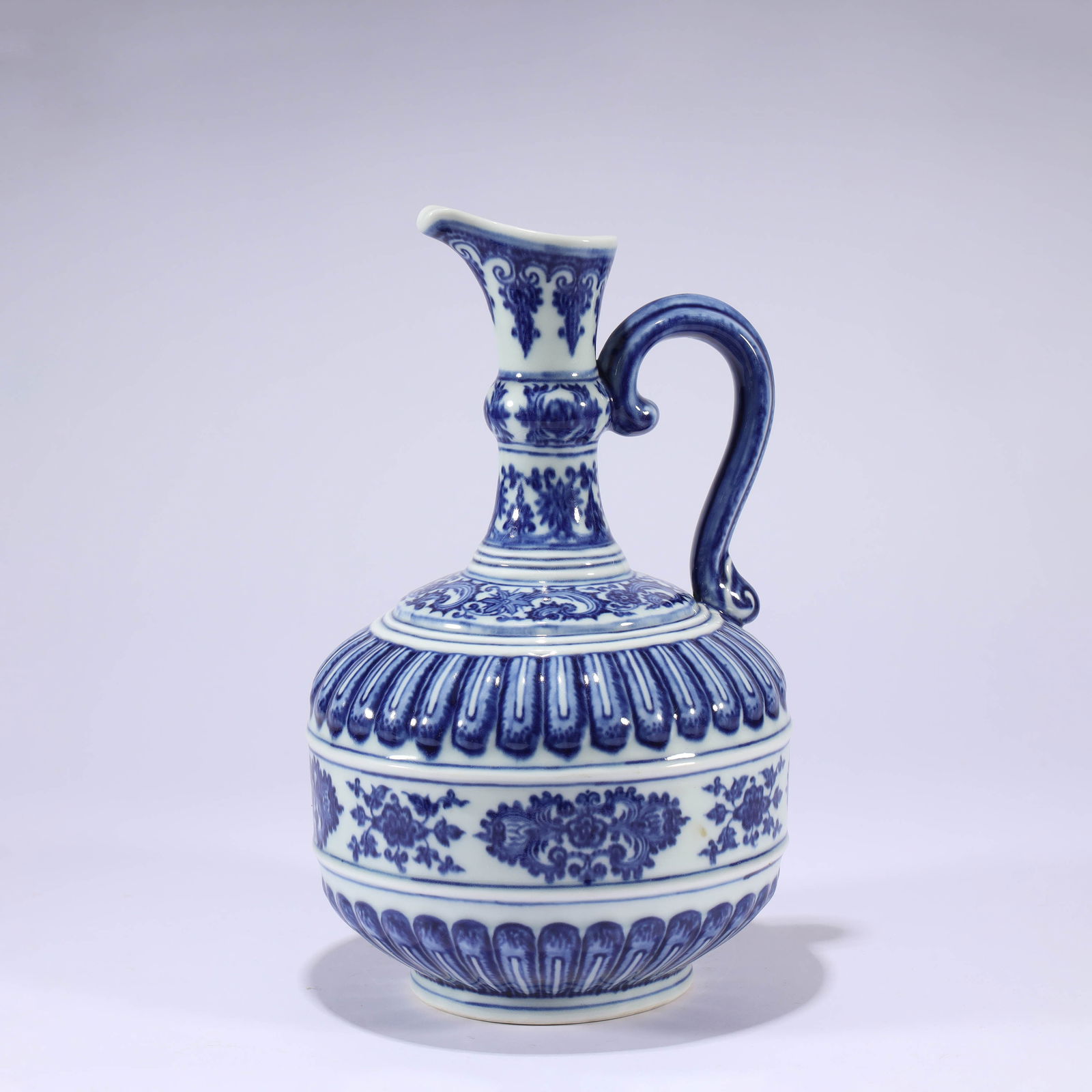 Blue-And-White "Floral" Ewer (1 of 8)