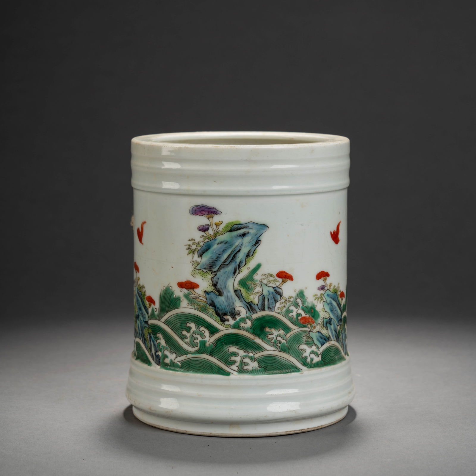 Wucai?Glaze?Immortal?Brush?Pot (1 of 7)