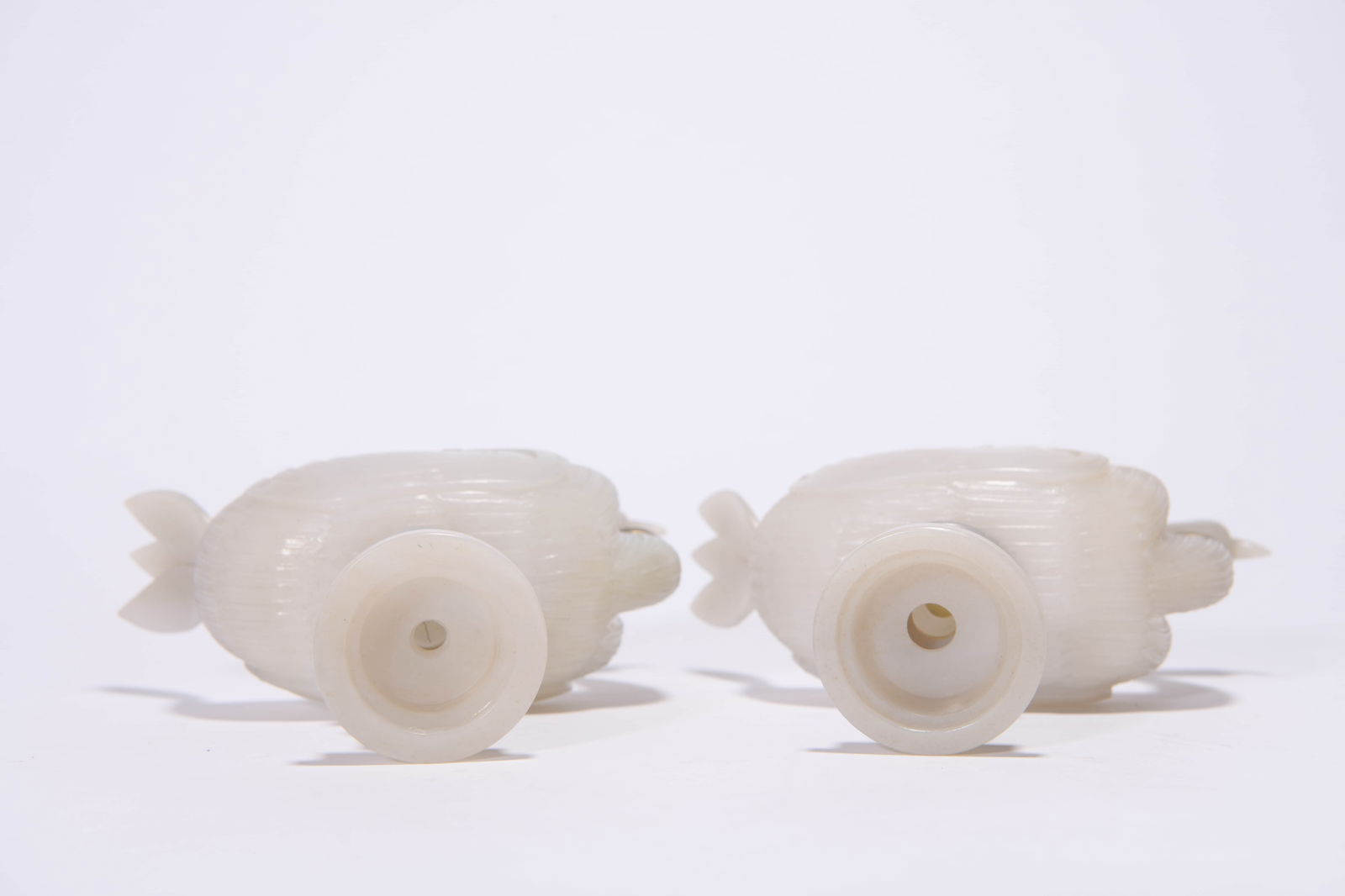 Pair?of?White?Jade?Duck-Form?Censers - 7