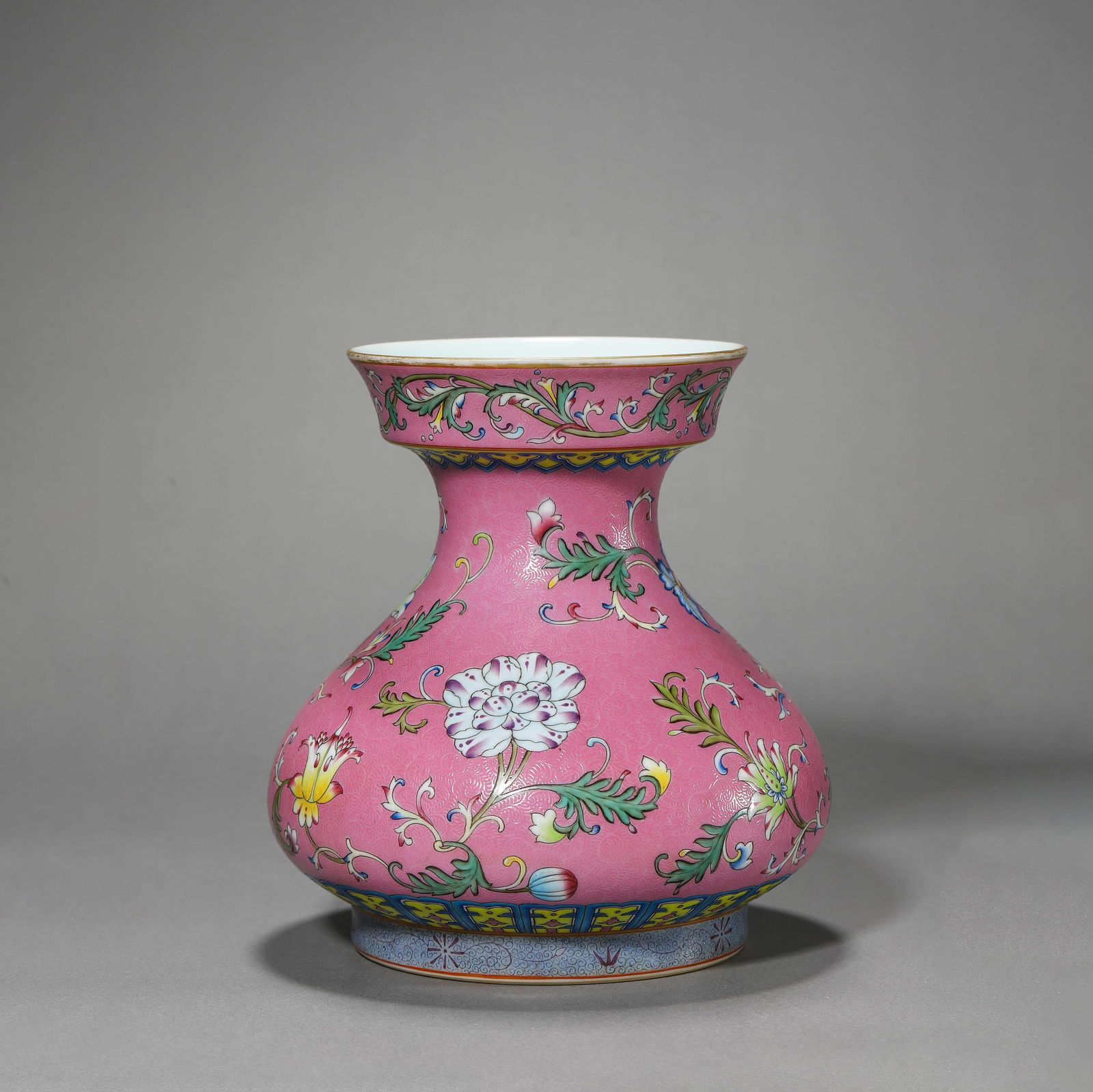 Rouge Red Glaze Flower Dish-Top Vase: Name Rouge Red Glaze Flower Dish-Top Vase Dimensions Diam.17cm, Height:18.5cm, ? Condition Additional photographs and condition reports are available upon request as a courtesy to our