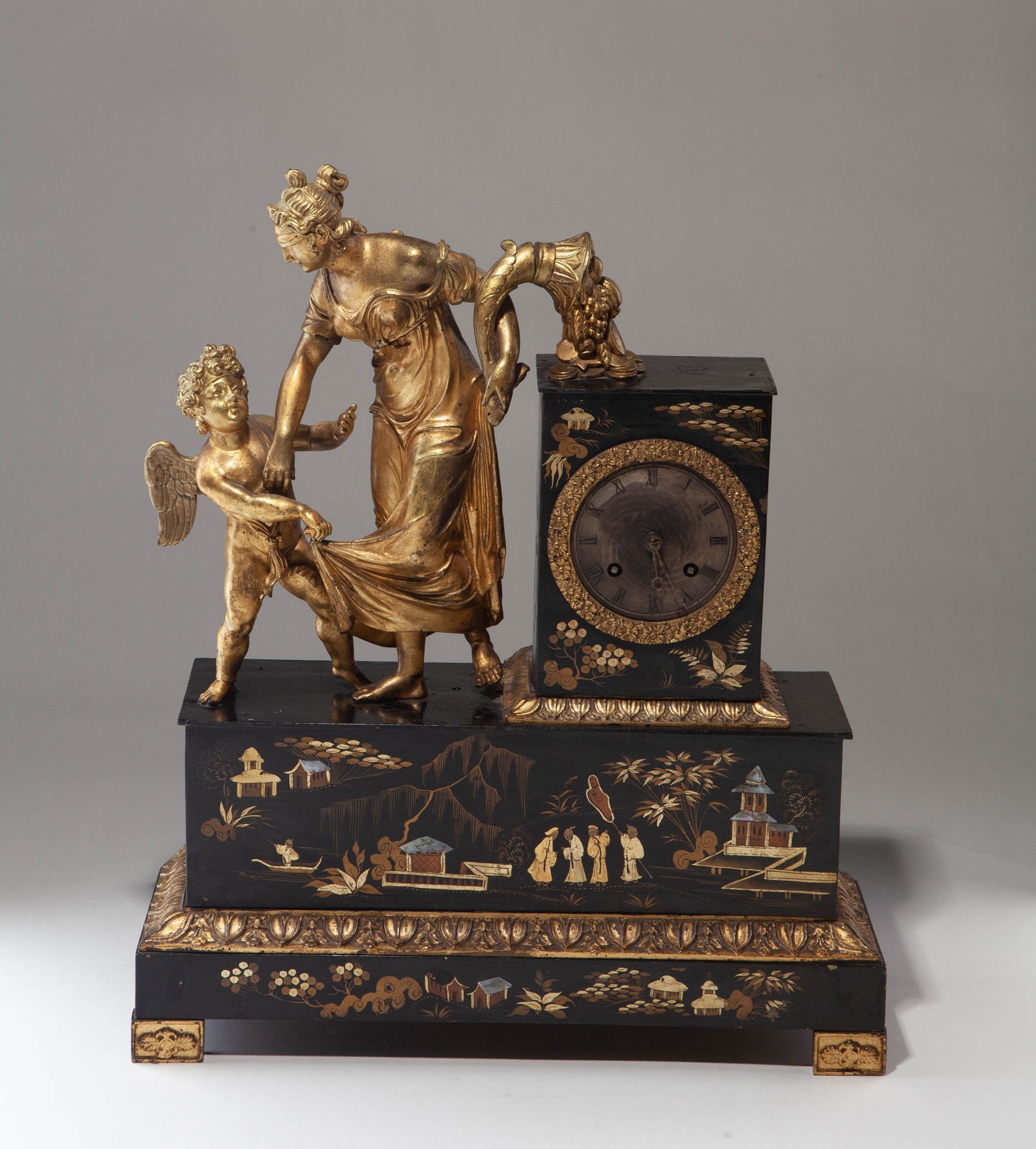 19th century Bronze mantel clock of Fortune in Napoleon III-style (Empire style), France (1 of 18)