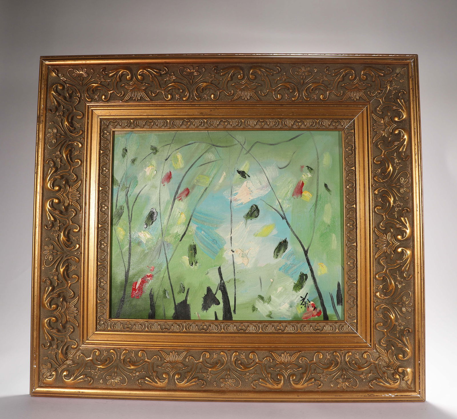 Attributed to Wu Guanzhong oil Painting (1 of 6)