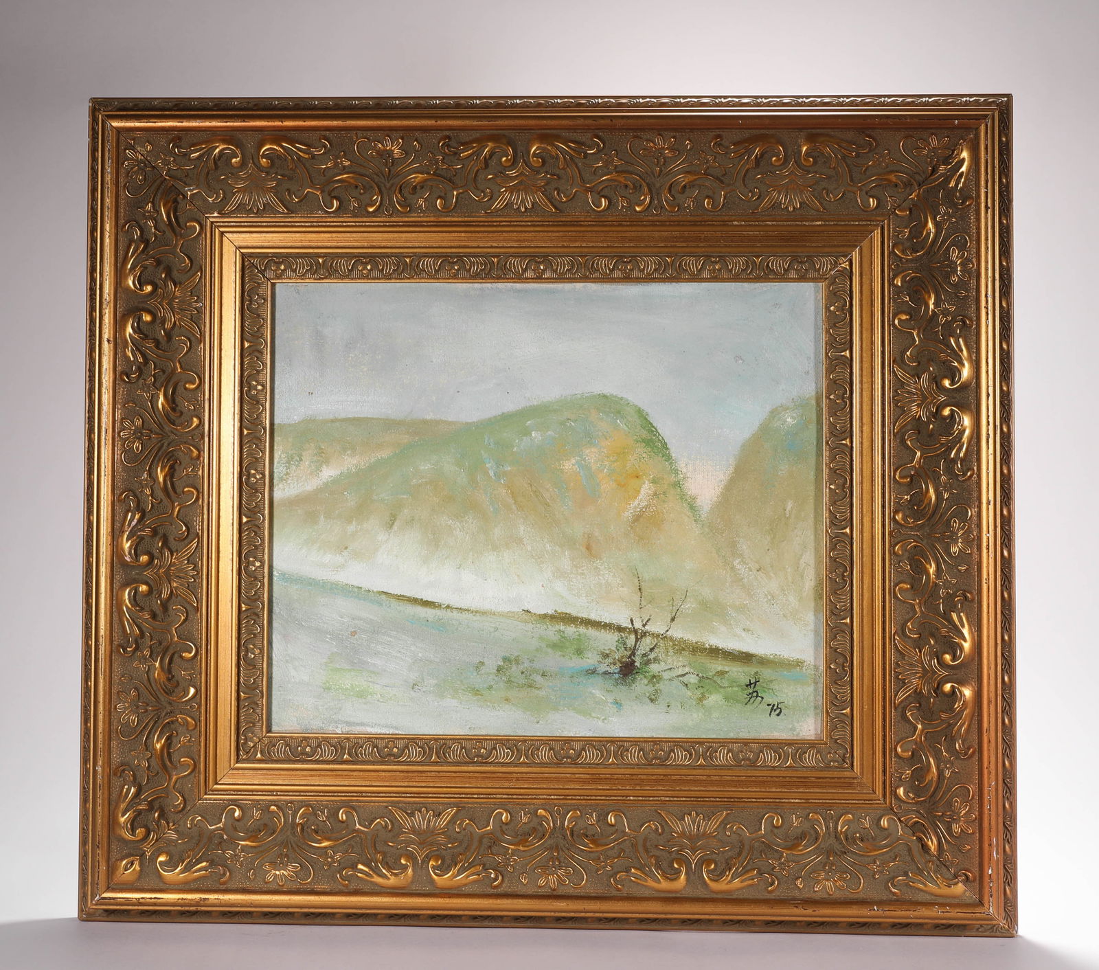 Attributed to Su Tianci oil painting (1 of 6)