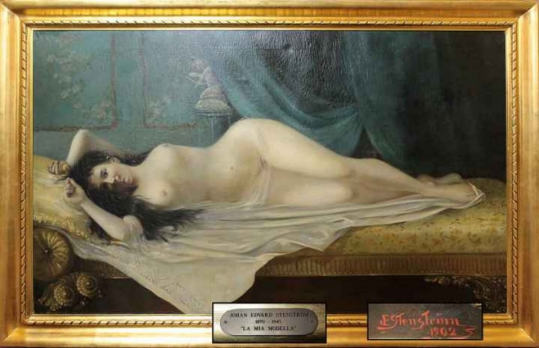 Johan Edvard Stenstrom Oil painting on canvas (1 of 11)