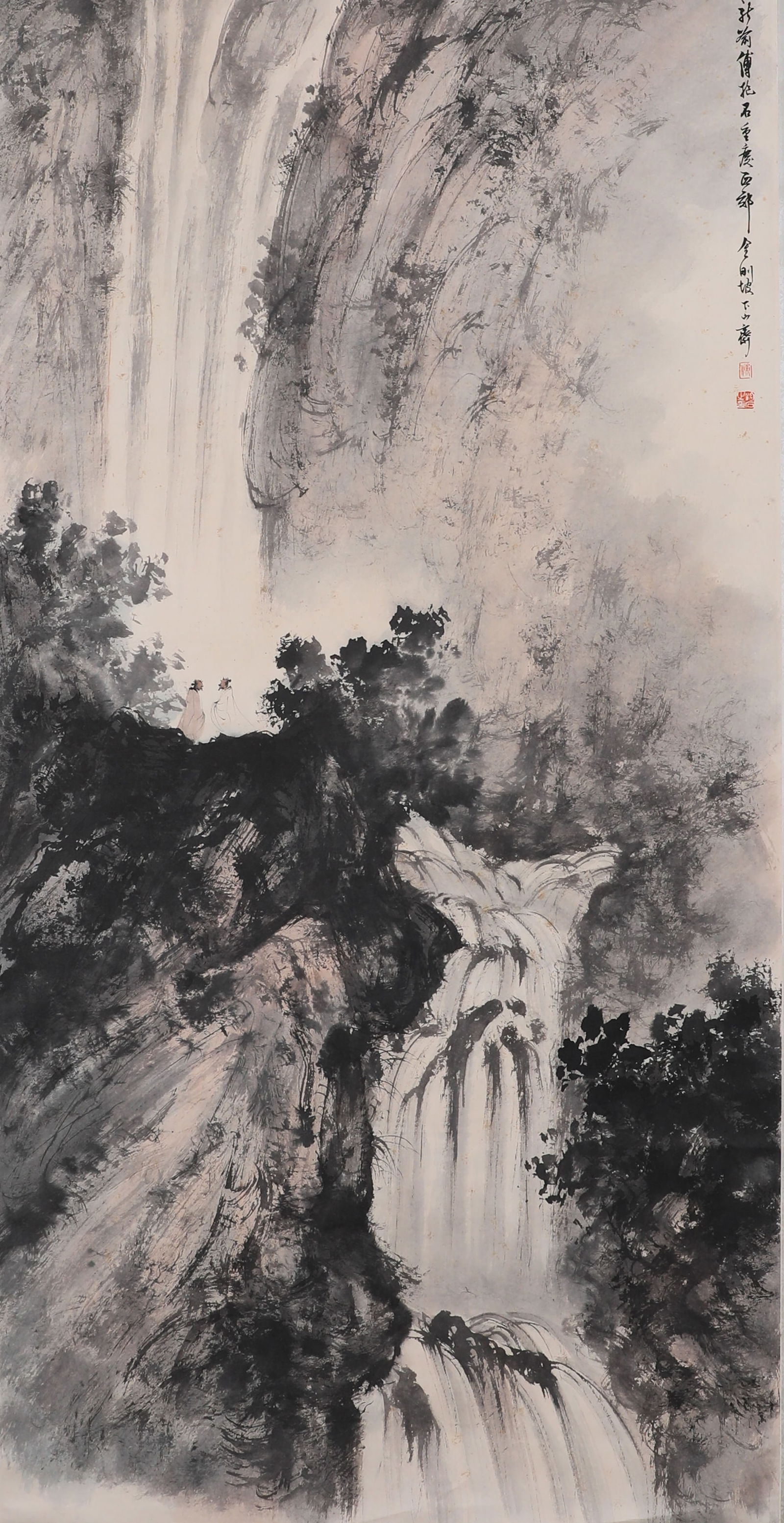 Fu Baoshi's Fine Landscape Scroll (1 of 8)