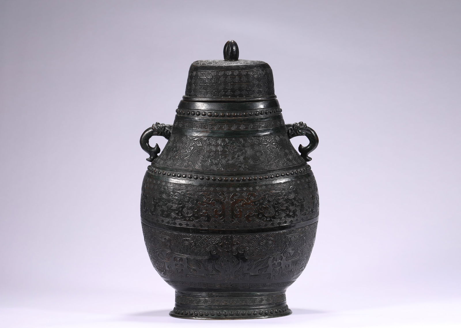 A flat appreciation vase with animal face patterns from the Song Dynasty (1 of 9)