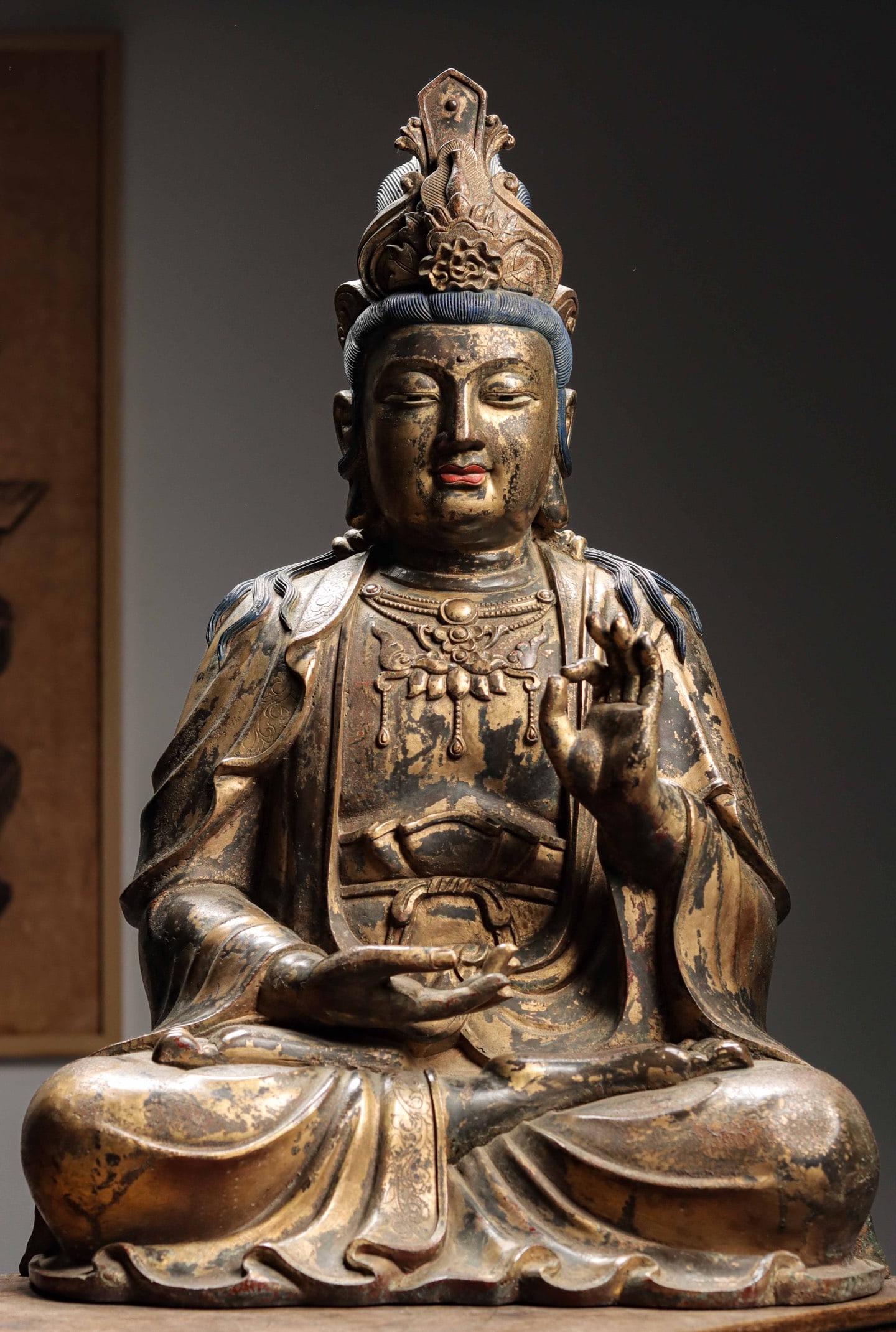 Gilded bronze Bodhisattva from the Ming Dynasty (1 of 11)