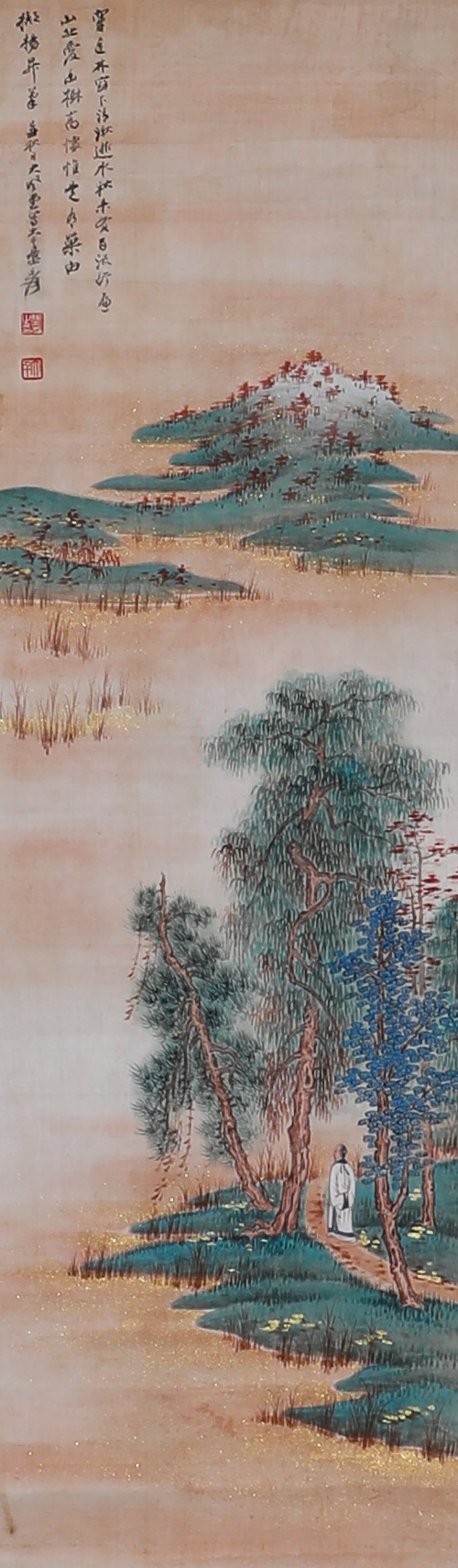 A fine vertical scroll of Zhang Daqian's landscape painting (1 of 5)