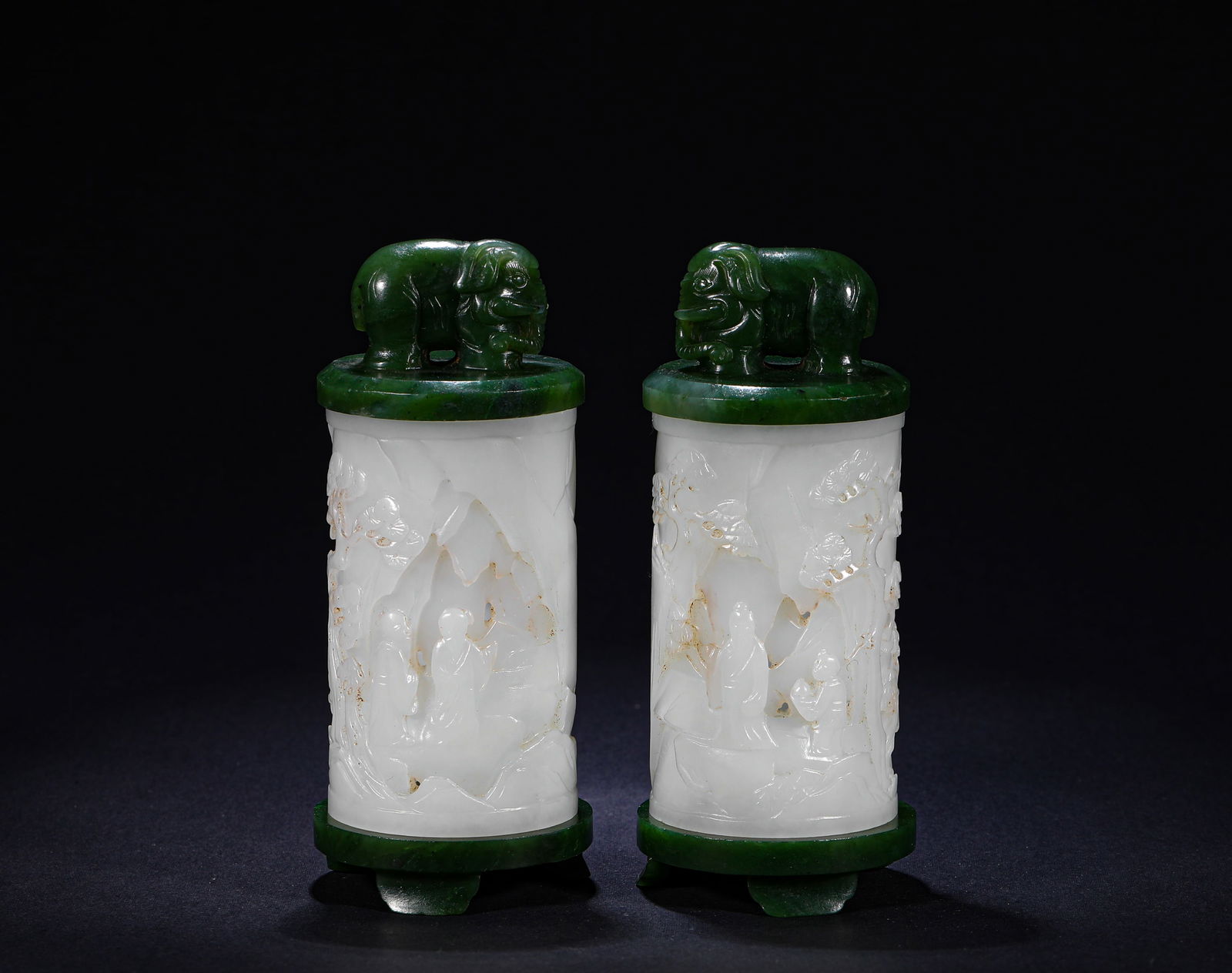 Qing Dynasty Hetian jade, jadeite incense: Name Qing Dynasty Hetian jade, jadeite incense Dimensions H:14cmW:5.5cmWeight:650g Condition Additional photographs and condition reports are available upon request as a courtesy to our