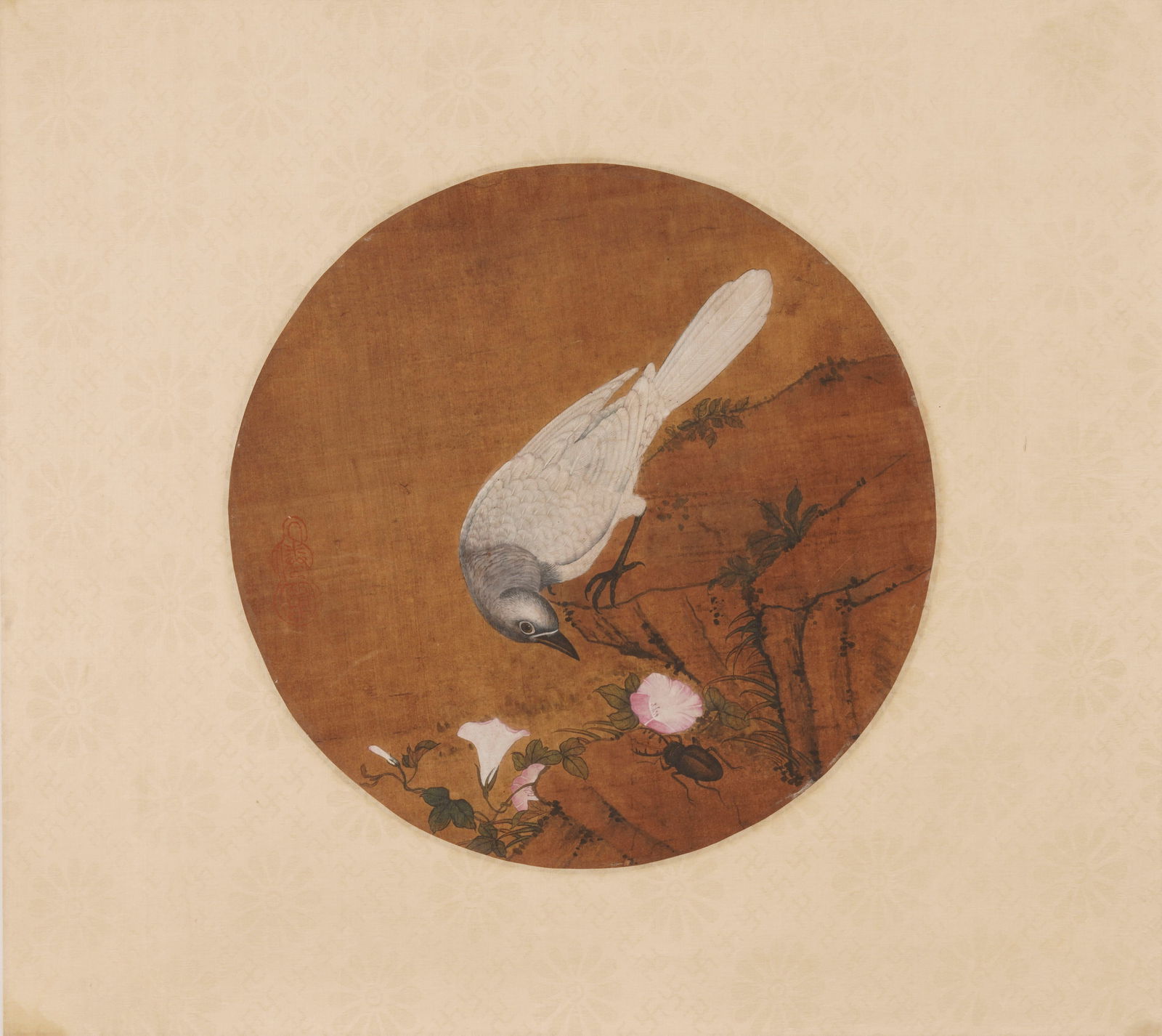 Anonymous Flower-and-bird Painting on silk: Name Anonymous Flower-and-bird Painting on silk Dimensions 30*29.5 Condition Additional photographs and condition reports are available upon request as a courtesy to our clients. Any