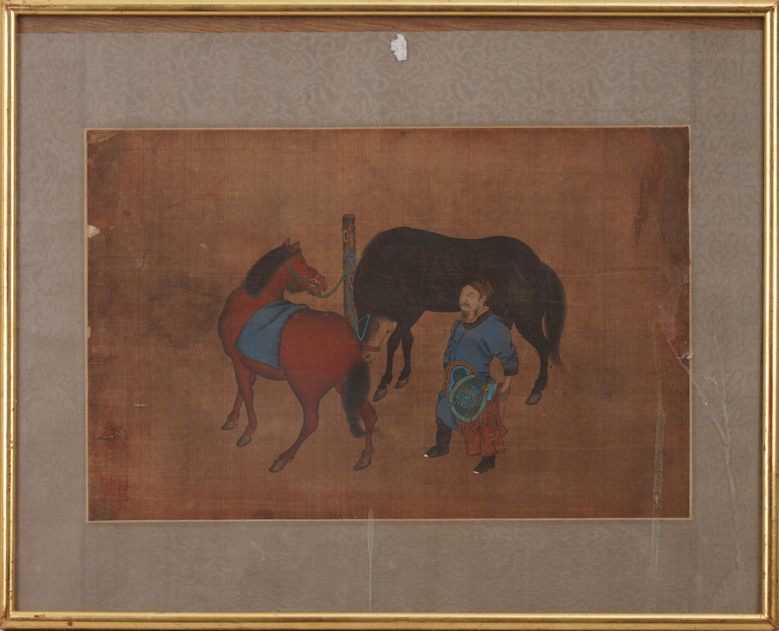 Anonymous Double Horse Figure Silk painting core (1 of 7)