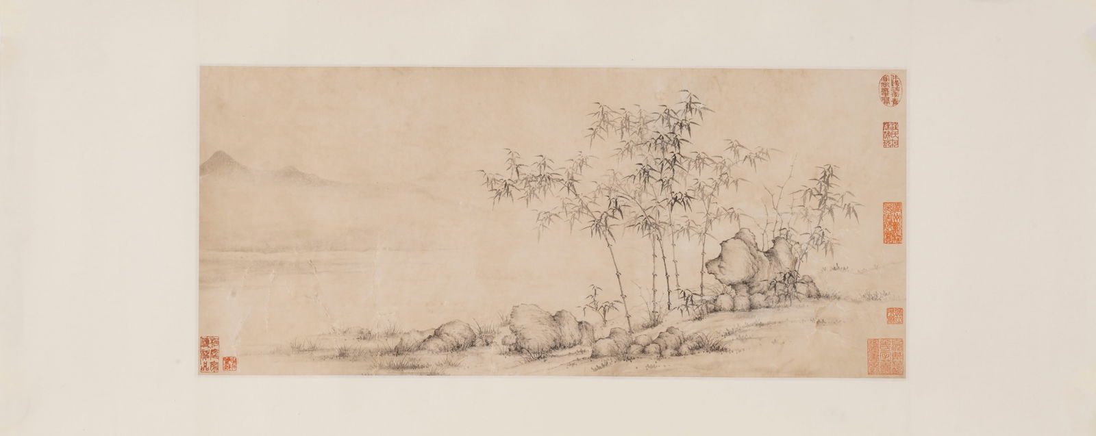 Anonymous Bamboo and Stone Paper Painting Core: Name Anonymous Bamboo and Stone Paper Painting Core Dimensions 65*28 Condition Additional photographs and condition reports are available upon request as a courtesy to our clients. Any