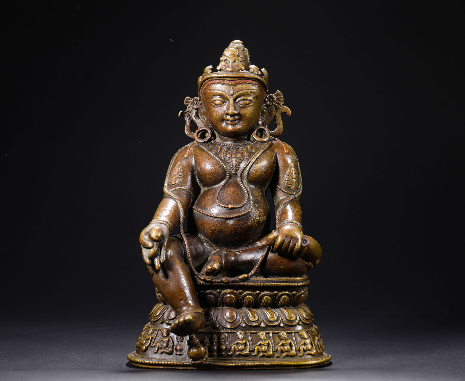 13th-century alloy copper yellow God of Wealth (1 of 9)