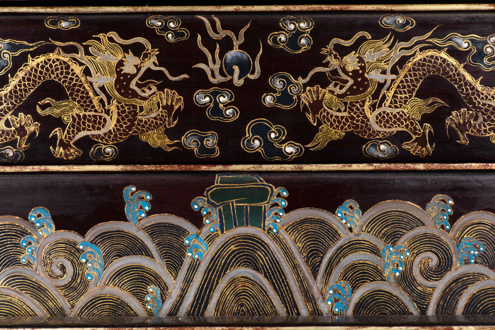 QING DYNASTY LACQUERWARE DRAGON PATTERN GIFT BOX - 4