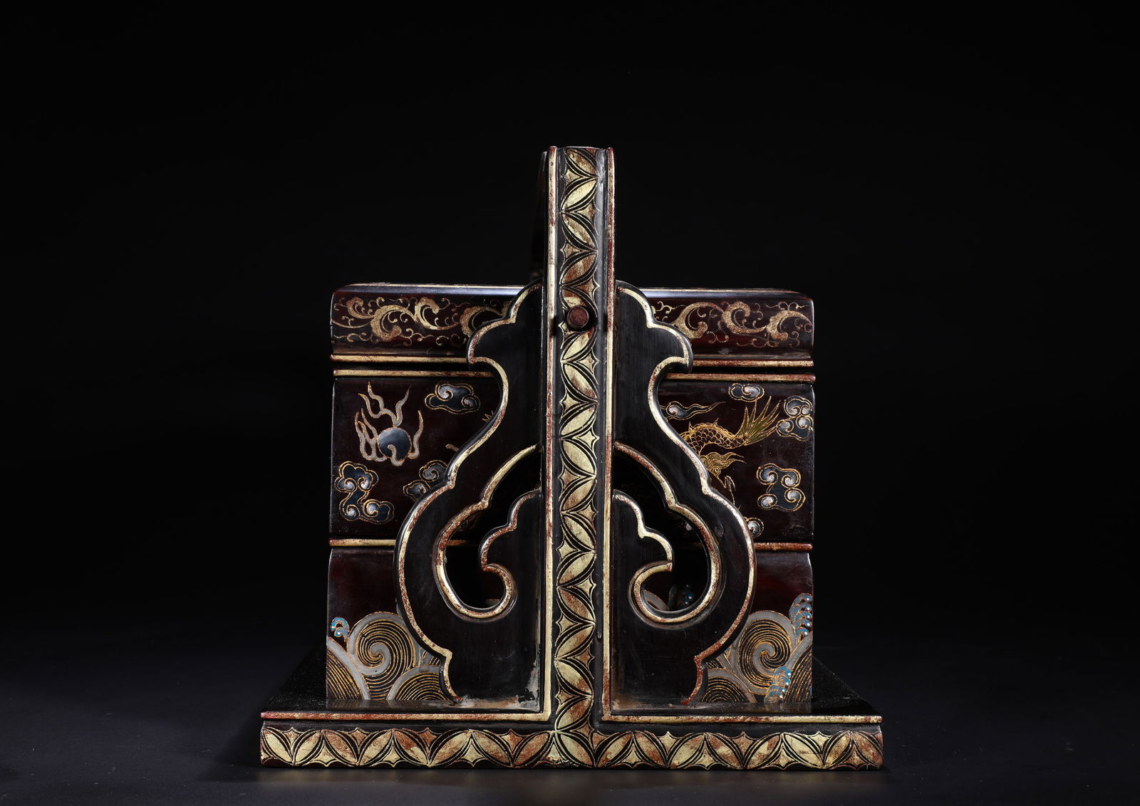 QING DYNASTY LACQUERWARE DRAGON PATTERN GIFT BOX - 5