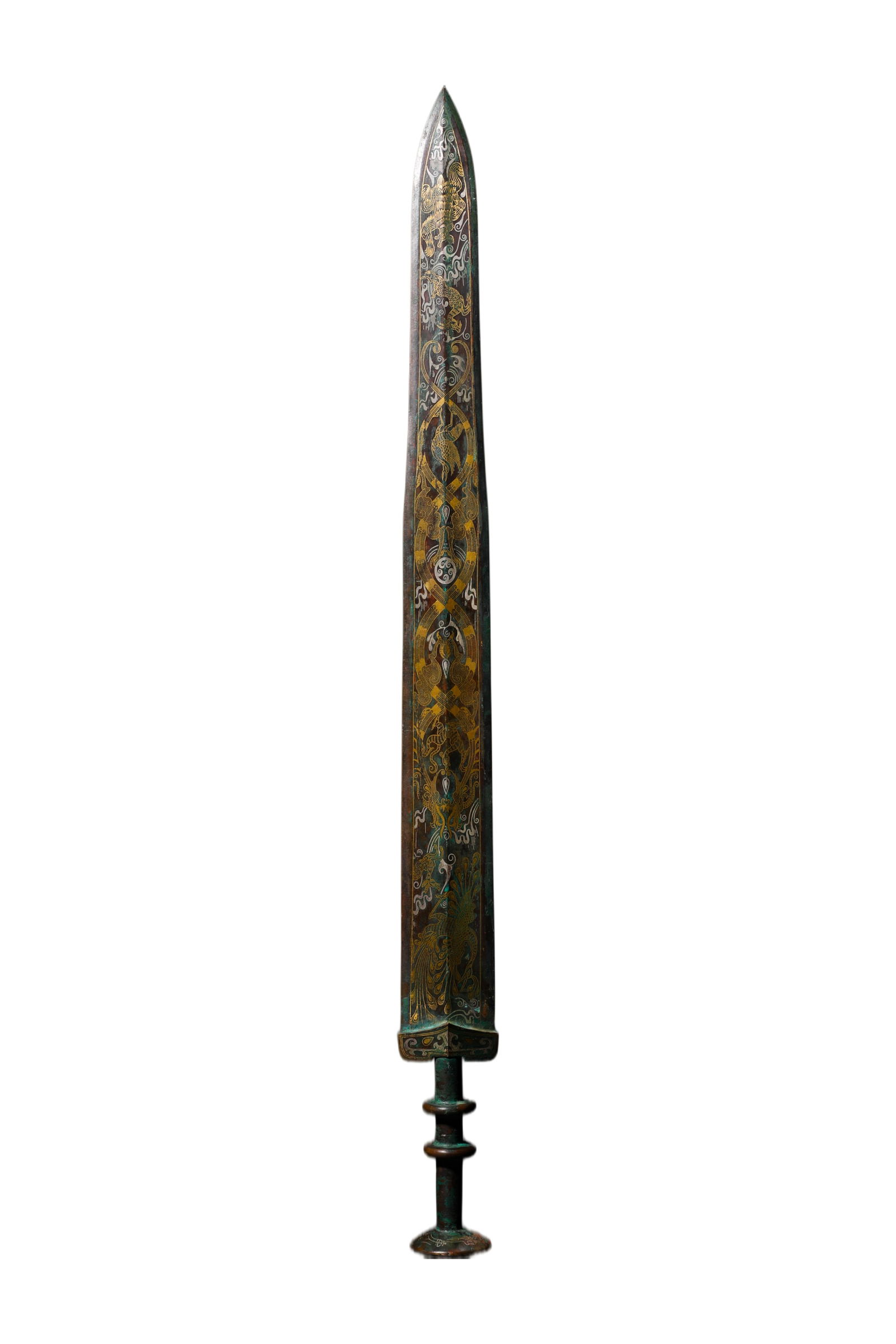IN THE WARRING STATES PERIOD, BRONZE AND GOLD AND SILVER SWORDS WITH IMPERIAL SIGNATURES (1 of 9)