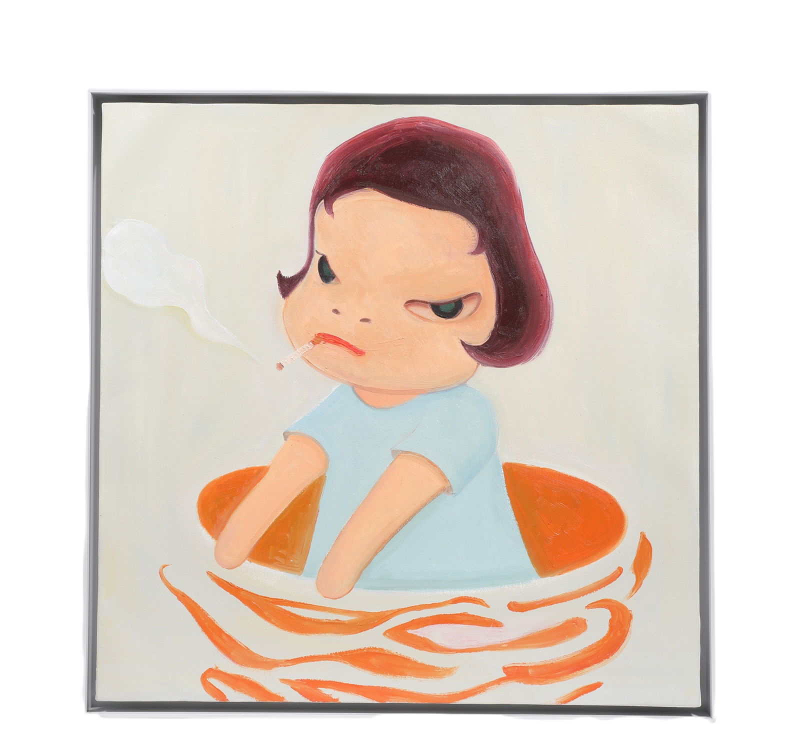 YOSHITOMO NARA (JAPAN, 1959), ATTRIBUTED TO OIL PAINTING: Name YOSHITOMO NARA (JAPAN, 1959), ATTRIBUTED TO OIL PAINTING Dimensions H:50cm W:50cm H:52.5cm W:52.5cm Condition Additional photographs and condition reports are available upon