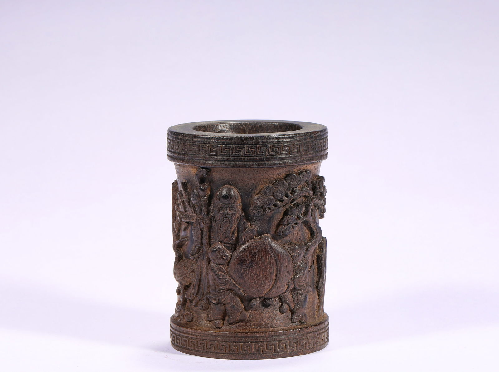 QING DYNASTY, AGARWOOD PEN HOLDER: Name QING DYNASTY, AGARWOOD PEN HOLDER Dimensions H:10cmD:7.3cm Weight:190g Condition Additional photographs and condition reports are available upon request as a courtesy to our