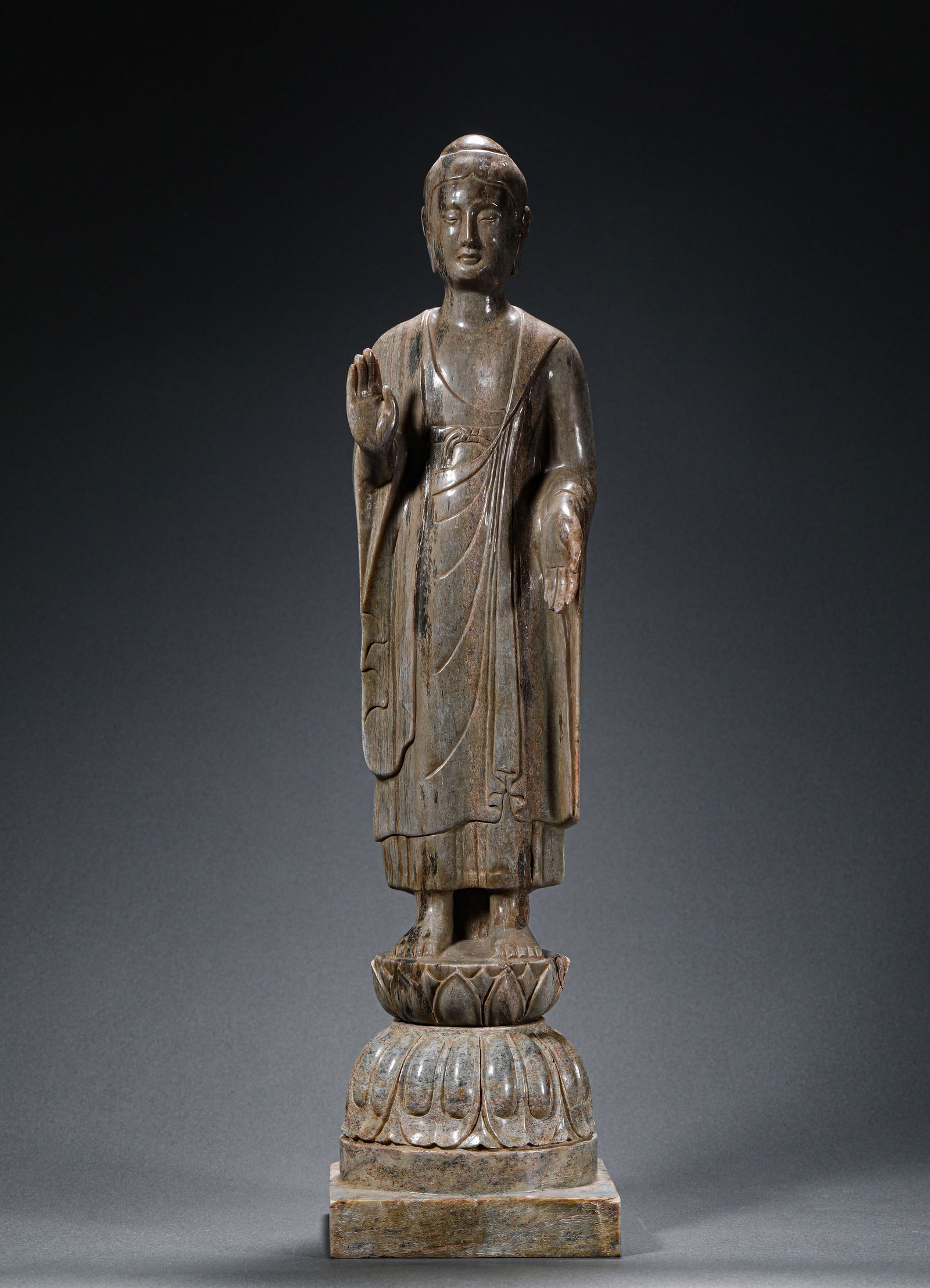 3 CENTURY HETIAN JADE STATUE OF SAKYAMUNI BUDDHA (1 of 10)