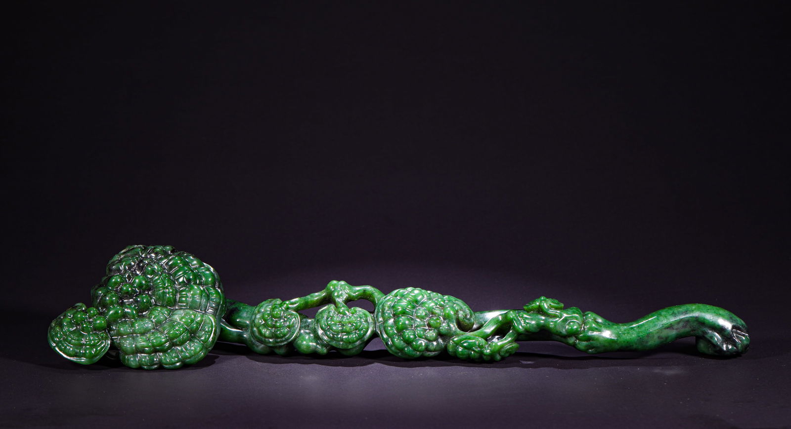 QING DYNASTY, HETIAN JADE RUYI: Name QING DYNASTY, HETIAN JADE RUYI Dimensions L:46cm Weight:1310g Condition Additional photographs and condition reports are available upon request as a courtesy to our clients. A