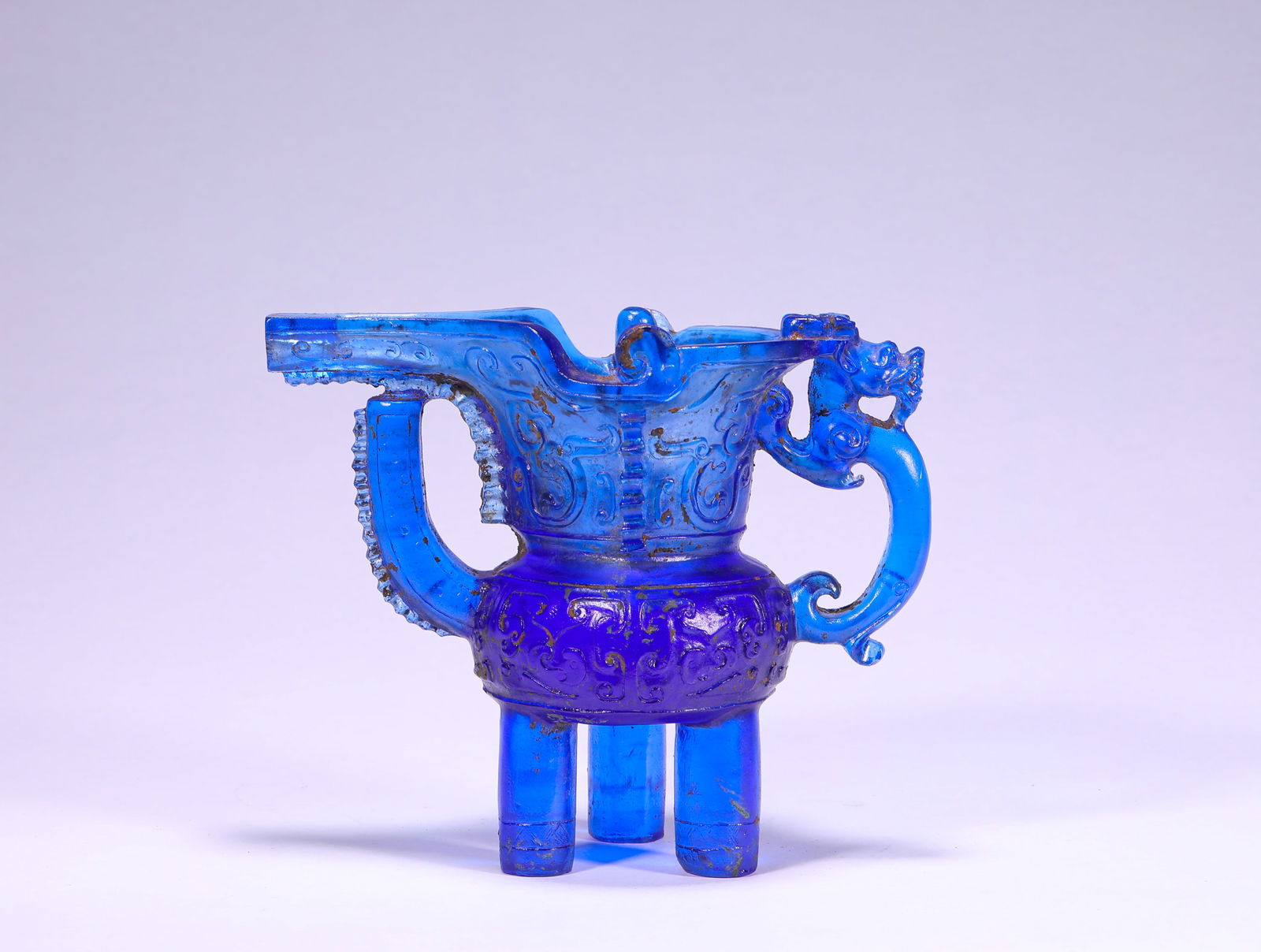 A GLASS WINE VESSEL OF THE HAN DYNASTY (1 of 8)