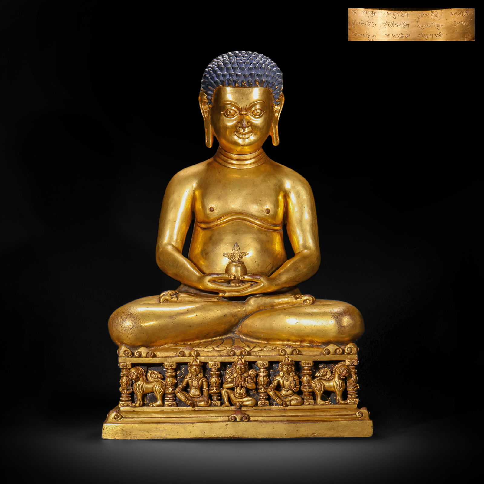 11TH-CENTURY GILDED BRONZE YOGI BUDDHA: Name 11TH-CENTURY GILDED BRONZE YOGI BUDDHA Dimensions H:50cm W:35cm Weight19250g Condition Additional photographs and condition reports are available upon request as a courtesy to o