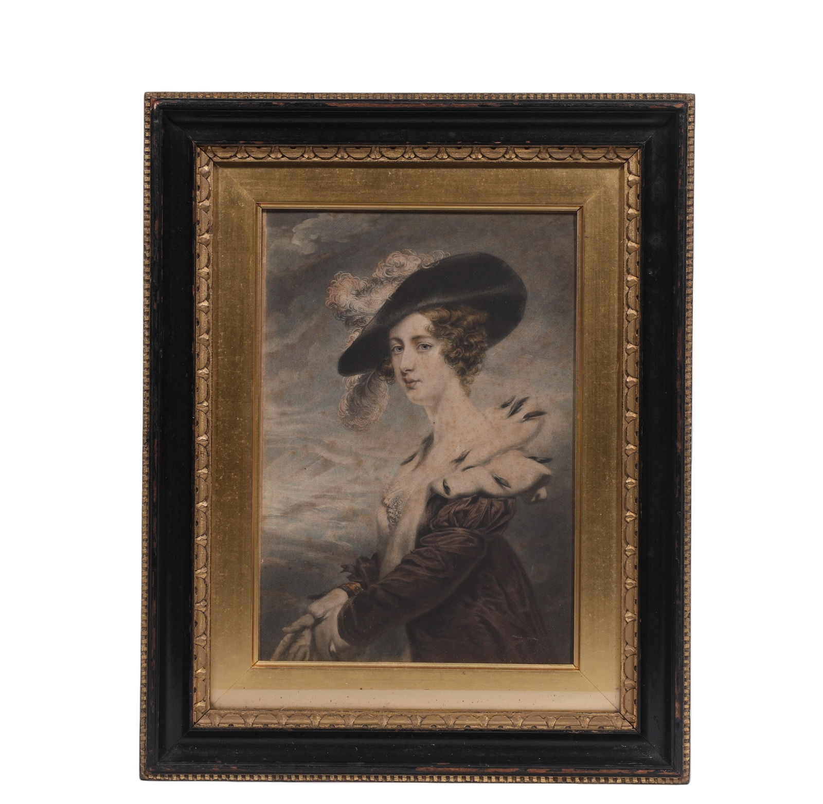 SIR JOSHUA REYNOLDS (ATTRIBUTED), POLYCHROME MEZZOTINT COPPERPLATE 1723-1792 (1 of 5)