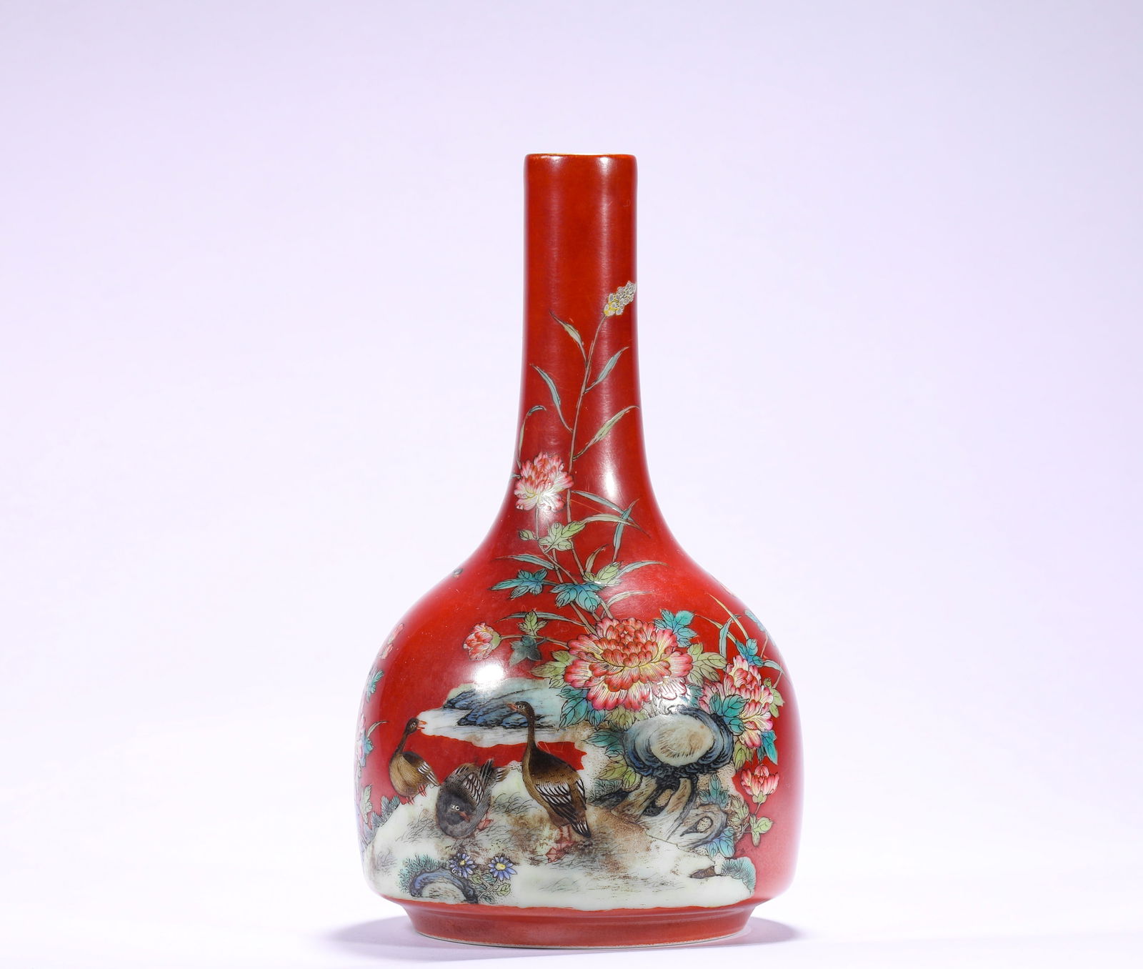 QING DYNASTY, QIANLONG POLYCHROME VASE: Name QING DYNASTY, QIANLONG POLYCHROME VASE Dimensions H: 17.5 CM; D: 10 CM Condition Additional photographs and condition reports are available upon request as a courtesy to our cli