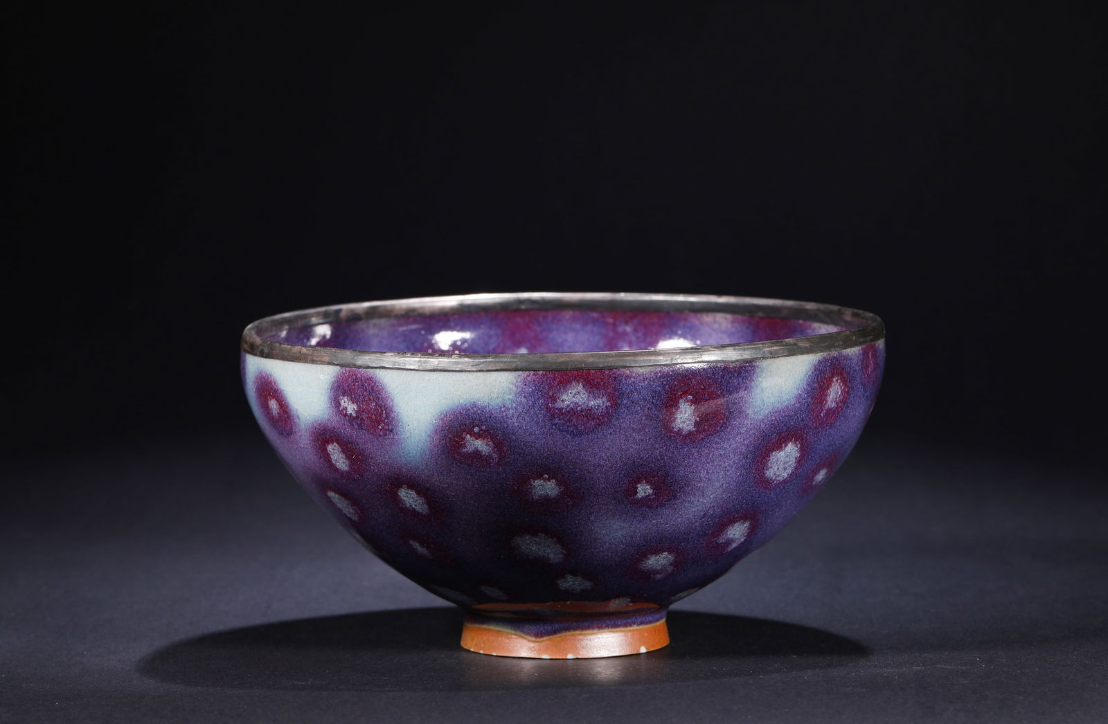 A VARIEGATED BOWL OF GRAPE PURPLE GLAZE FROM JUN KILN OF THE SONG DYNASTY (1 of 5)
