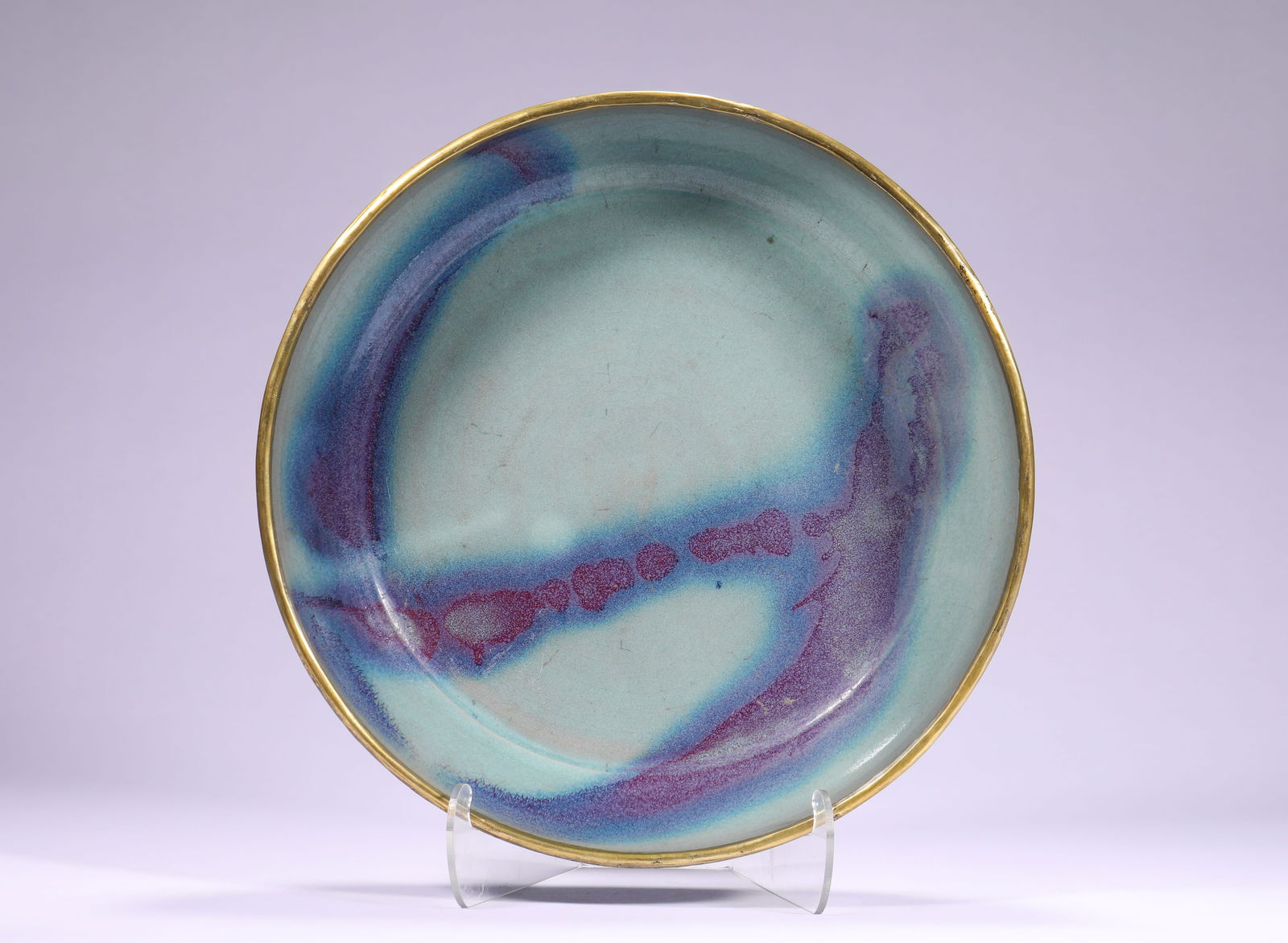 IN THE SONG DYNASTY, JUN KILN CHANGED GLAZE APPRECIATION PLATE (1 of 8)