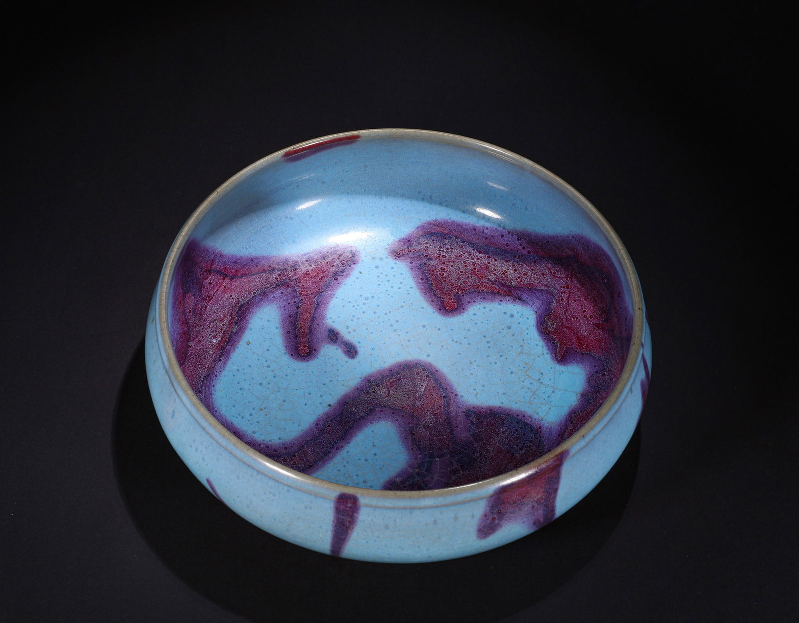 SONG DYNASTY JUN KILN SKY BLUE GLAZE KILN ROSE RED GLAZE SPOT WASH (1 of 8)