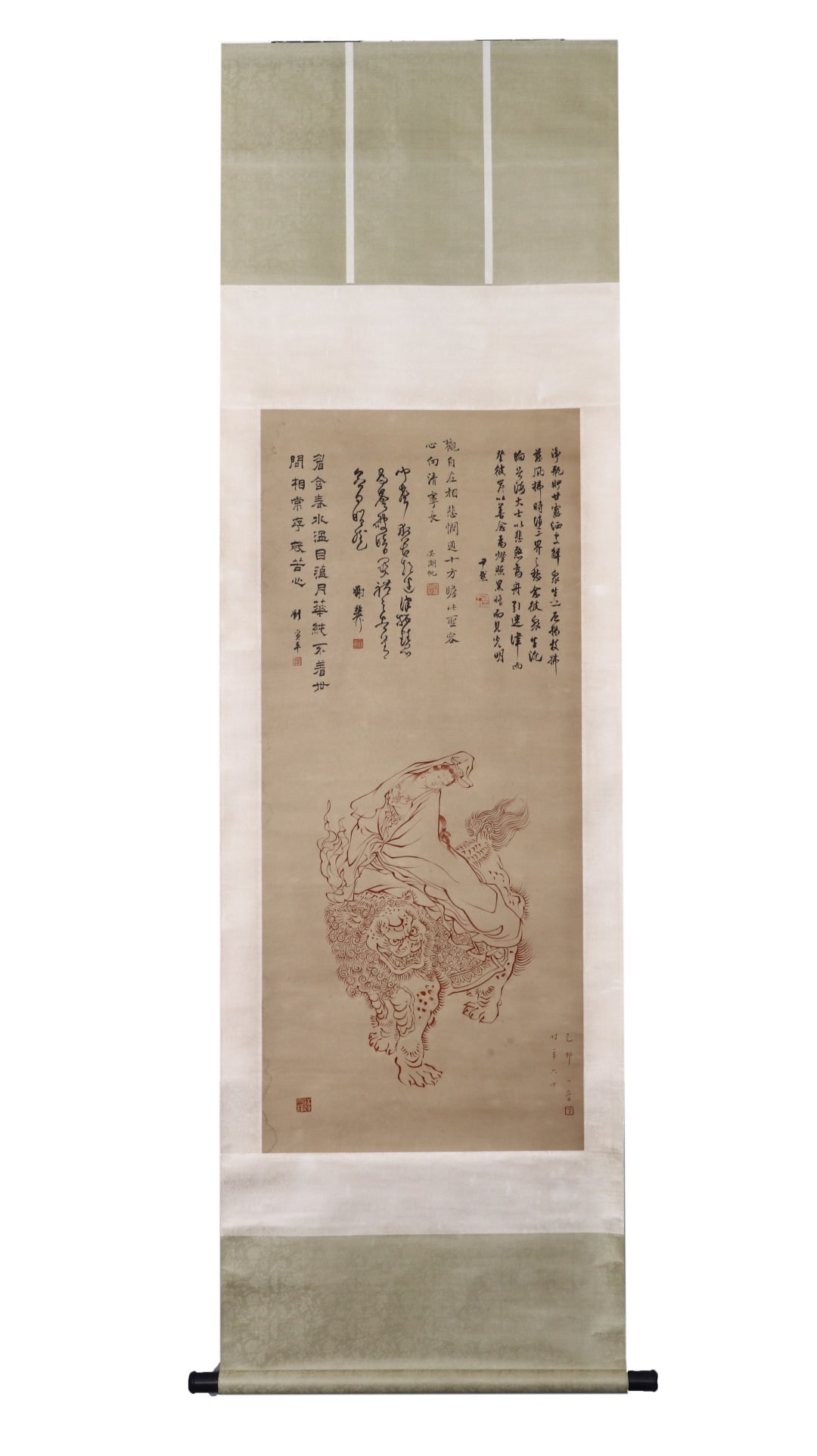 MASTER HONGYI'S GUANYIN CALLIGRAPHY SCROLL (ATTRIBUTED): Name MASTER HONGYI'S GUANYIN CALLIGRAPHY SCROLL (ATTRIBUTED) Dimensions W: 57 CM; H: 133 CM Condition Additional photographs and condition reports are available upon request as a cou