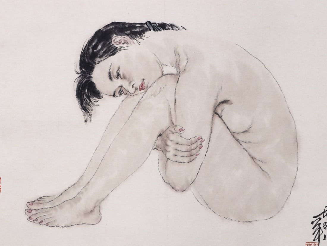 HE JIAYING FIGURE SCROLL (ATTRIBUTED) - 2