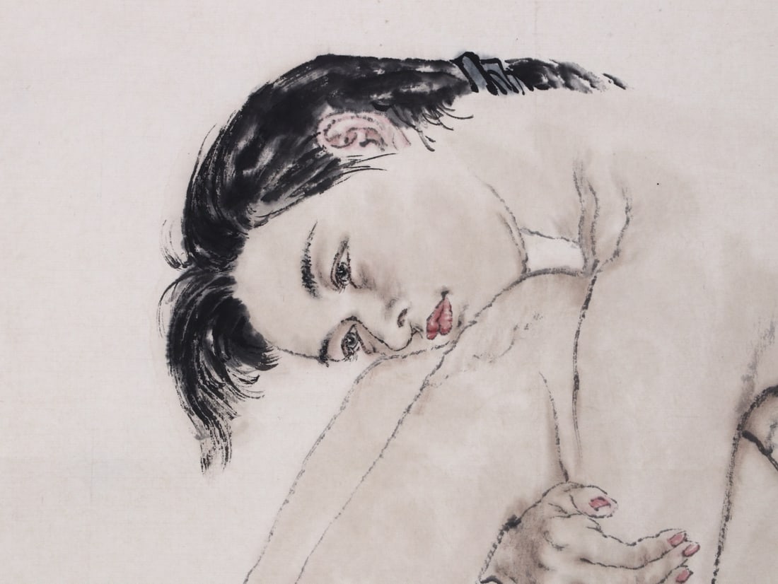 HE JIAYING FIGURE SCROLL (ATTRIBUTED) - 3