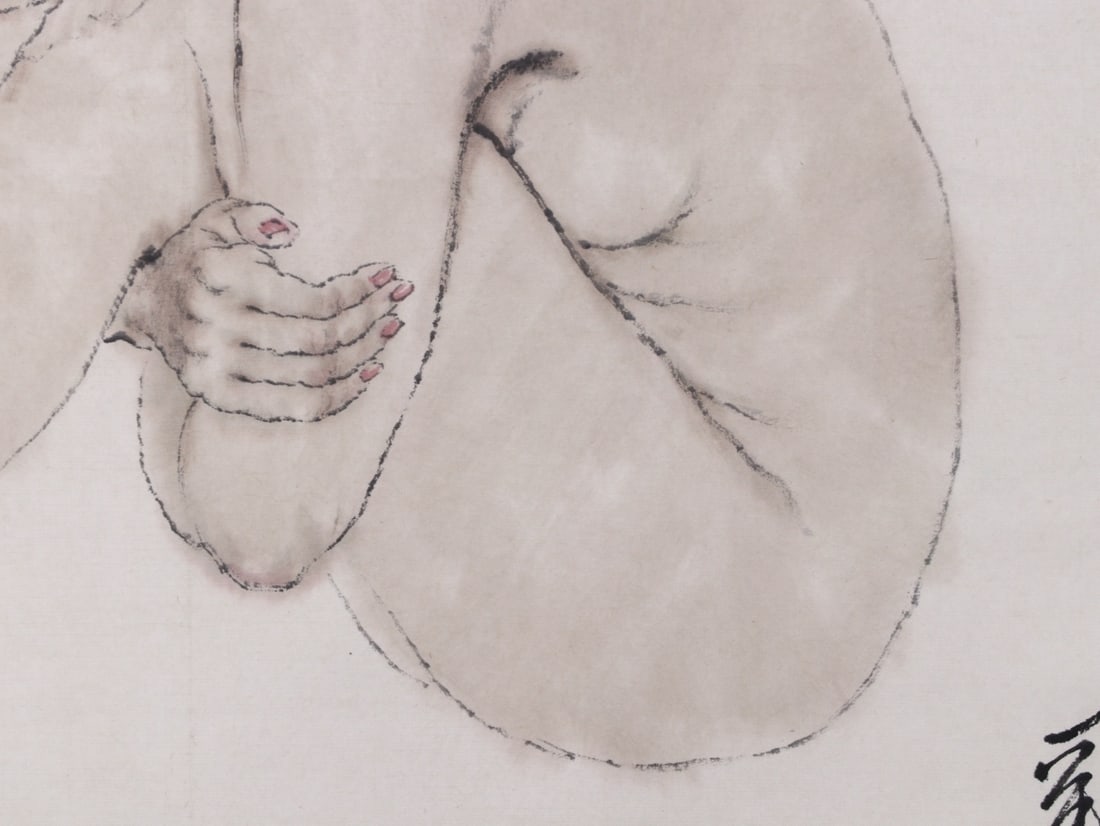 HE JIAYING FIGURE SCROLL (ATTRIBUTED) - 8