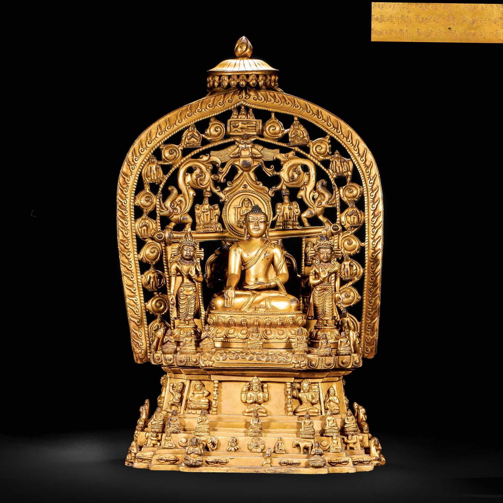 13TH-CENTURY GILDED BRONZE STATUE OF THE PRIMORDIAL BUDDHA: Name 13TH-CENTURY GILDED BRONZE STATUE OF THE PRIMORDIAL BUDDHA Dimensions H: 34 CM; W: 21 CM; WEI GHT: 5350 G Condition Additional photographs and condition reports are available upon request