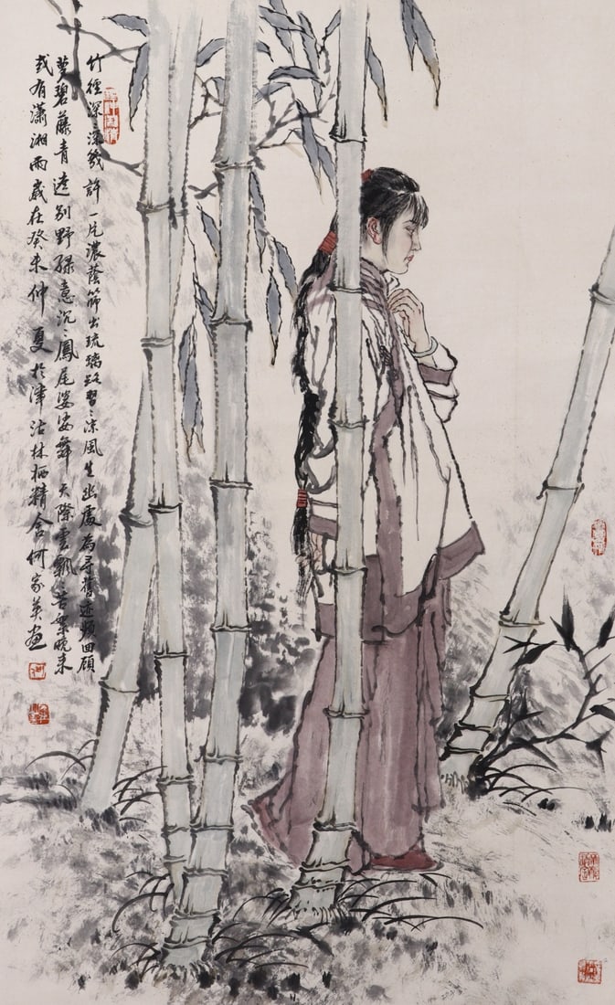 HE JIAYING FIGURE SCROLL (ATTRIBUTED) - 4