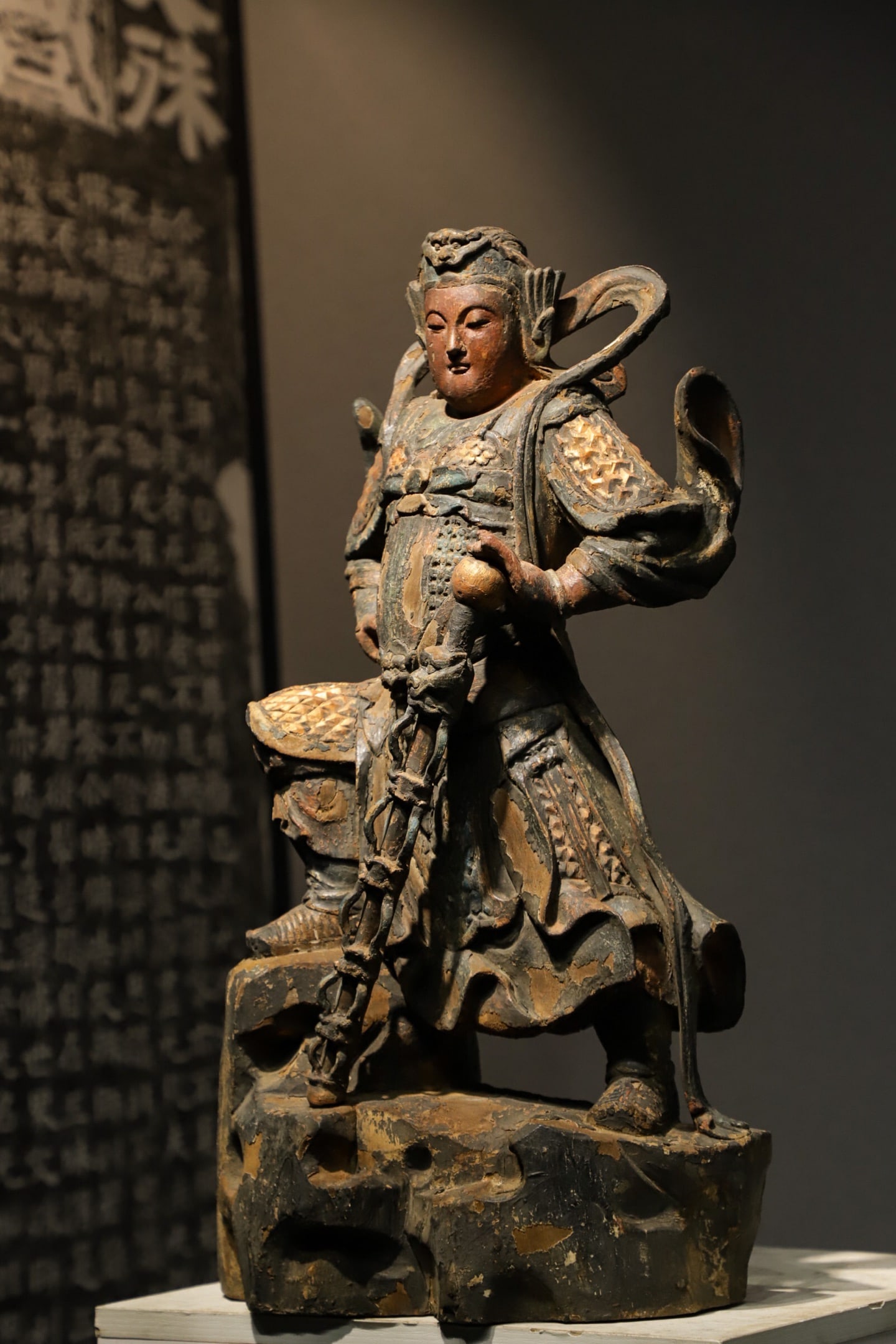 SONG DYNASTY NANMU PAINTED VAJRAPANI BODHISATTVA (1 of 9)