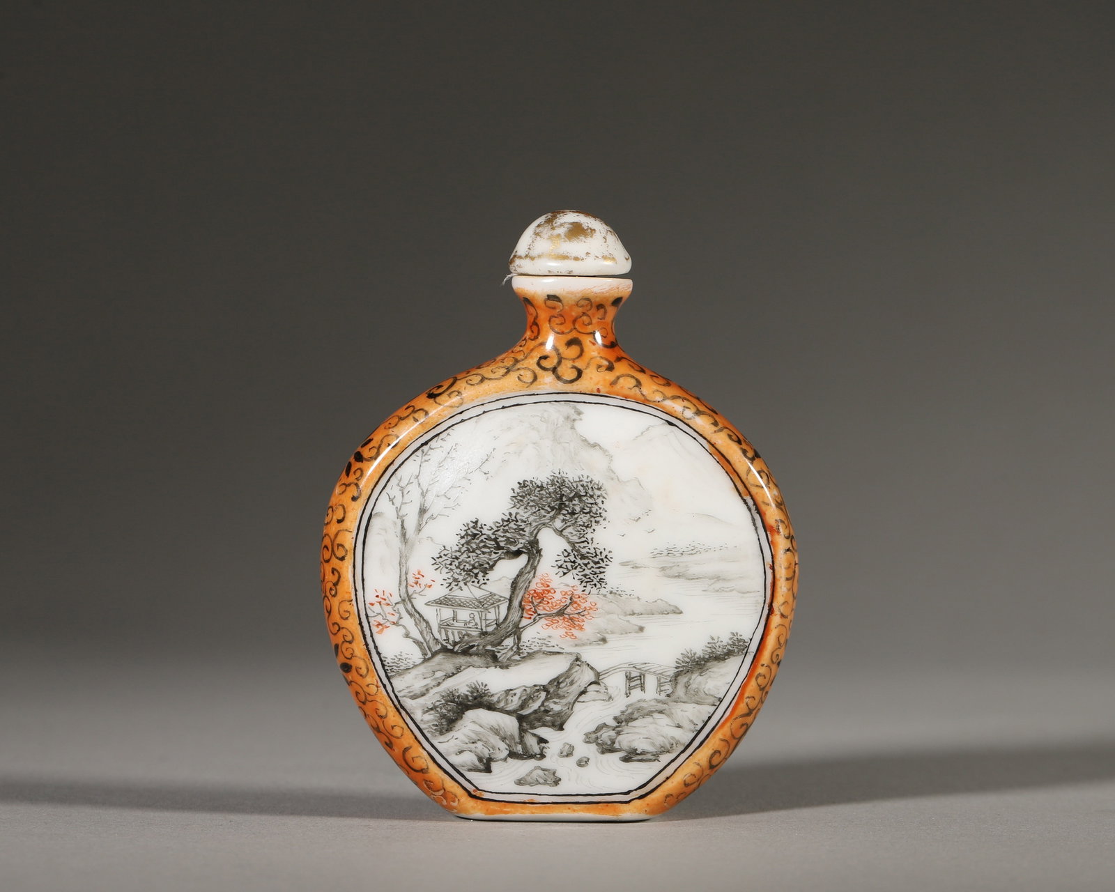 17TH-18TH CENTURY COLORED GROUND OPEN WINDOW INK MINIATURE BOOK SNUFF (1 of 6)