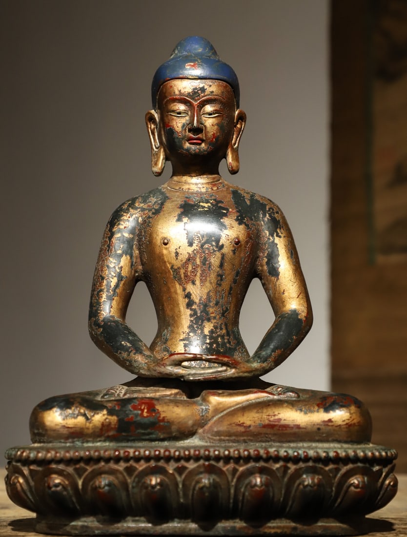GILDED BRONZE OF THE MING DYNASTY. BUDDHA STATUES OF SAKYAMUNI (1 of 9)