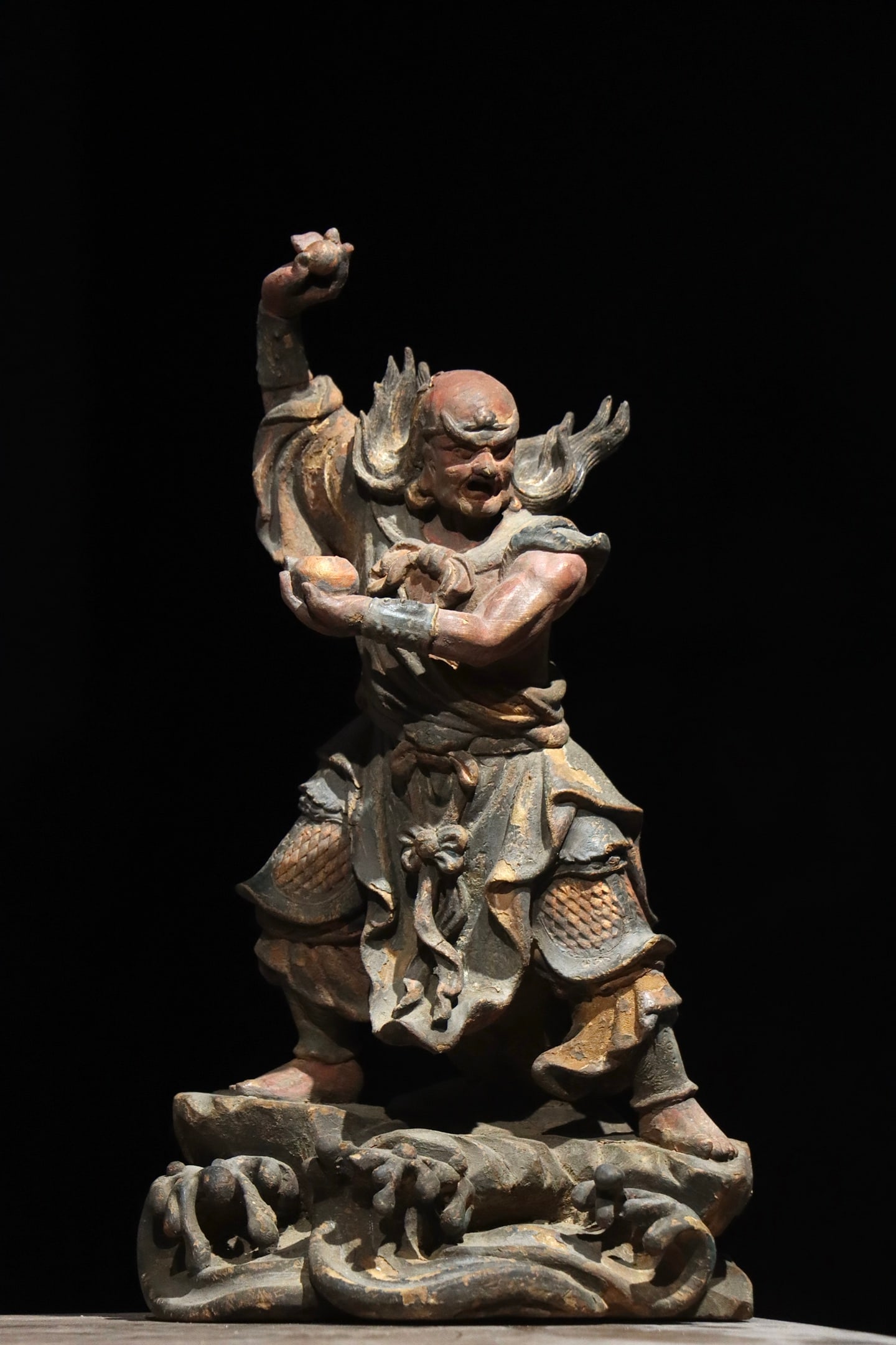 MING DYNASTY NANMU DRAGON SUBDUING ARHAT (1 of 9)