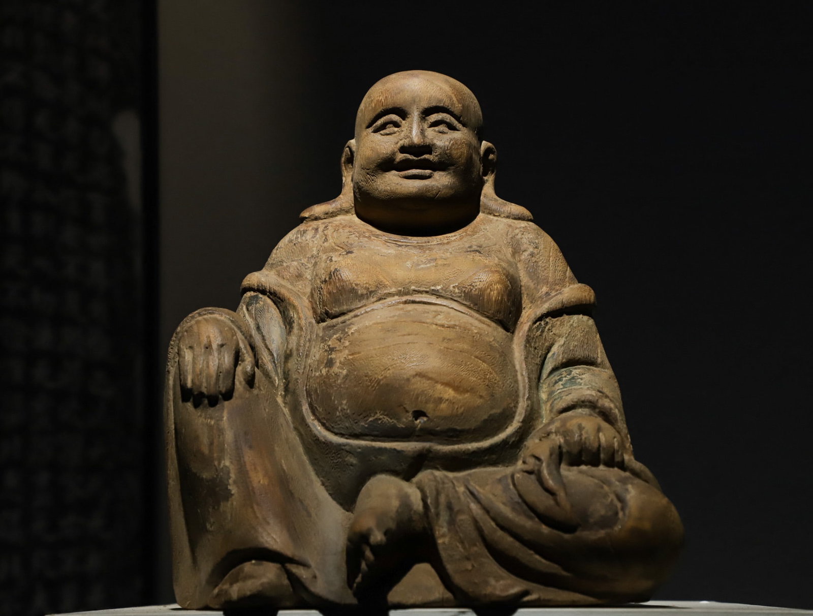 TANG DYNASTY WOODCARVING MAITREYA BUDDHA FUTURE BUDDHA (1 of 9)