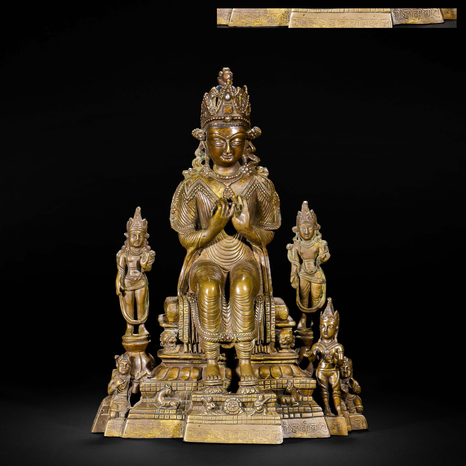 13TH-CENTURY BRONZE SEATED BUDDHA STATUES (1 of 16)